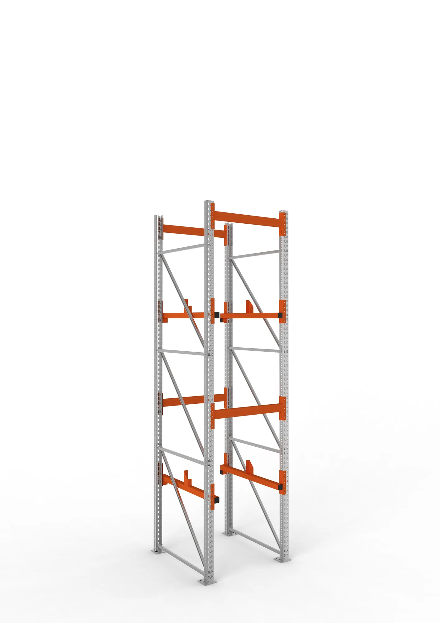 META MULTIPAL | Kabeltrommelregal | Grundregal | 3800 x 900 x 1100 mm | Feldlast 4000 kg | 2 Ebenen | Typ 1 | verzinkt