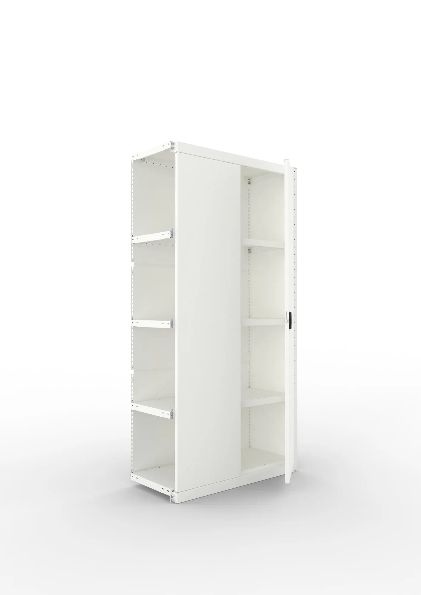 META CLIP | Schrankmodul | Anbauregal | Variante 3 | 2000 x 1000 x 400 mm | mit Volltür | RAL 7035