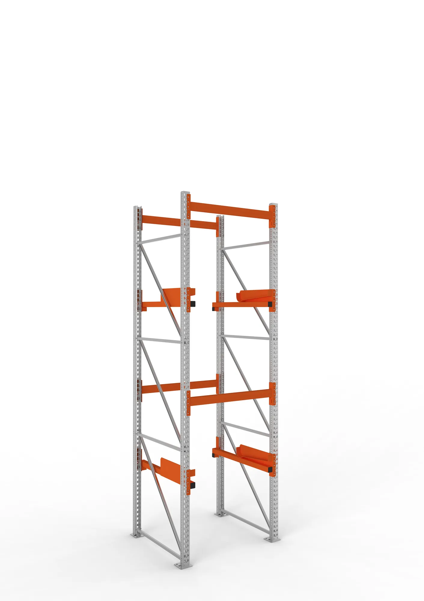 META MULTIPAL | Kabeltrommelregal | Grundregal | 3800 x 1100 x 1100 mm | Feldlast 4000 kg | 2 Ebenen | Typ 2 | verzinkt