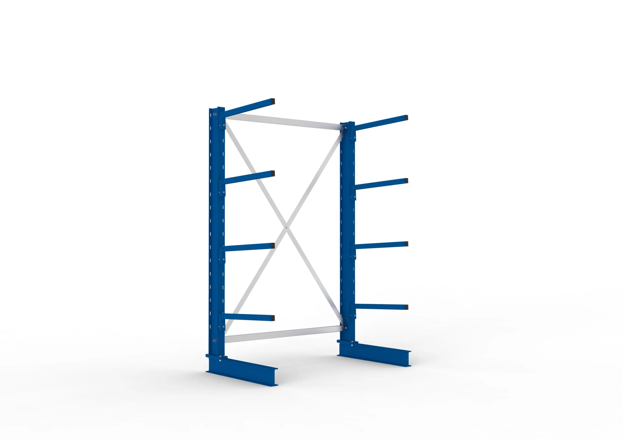 META MULTISTRONG L | Kragarmregal | Grundregal | 2000 x 1300 x 600 mm | Armlast 140 kg | einseitig | 4+1 Ebenen