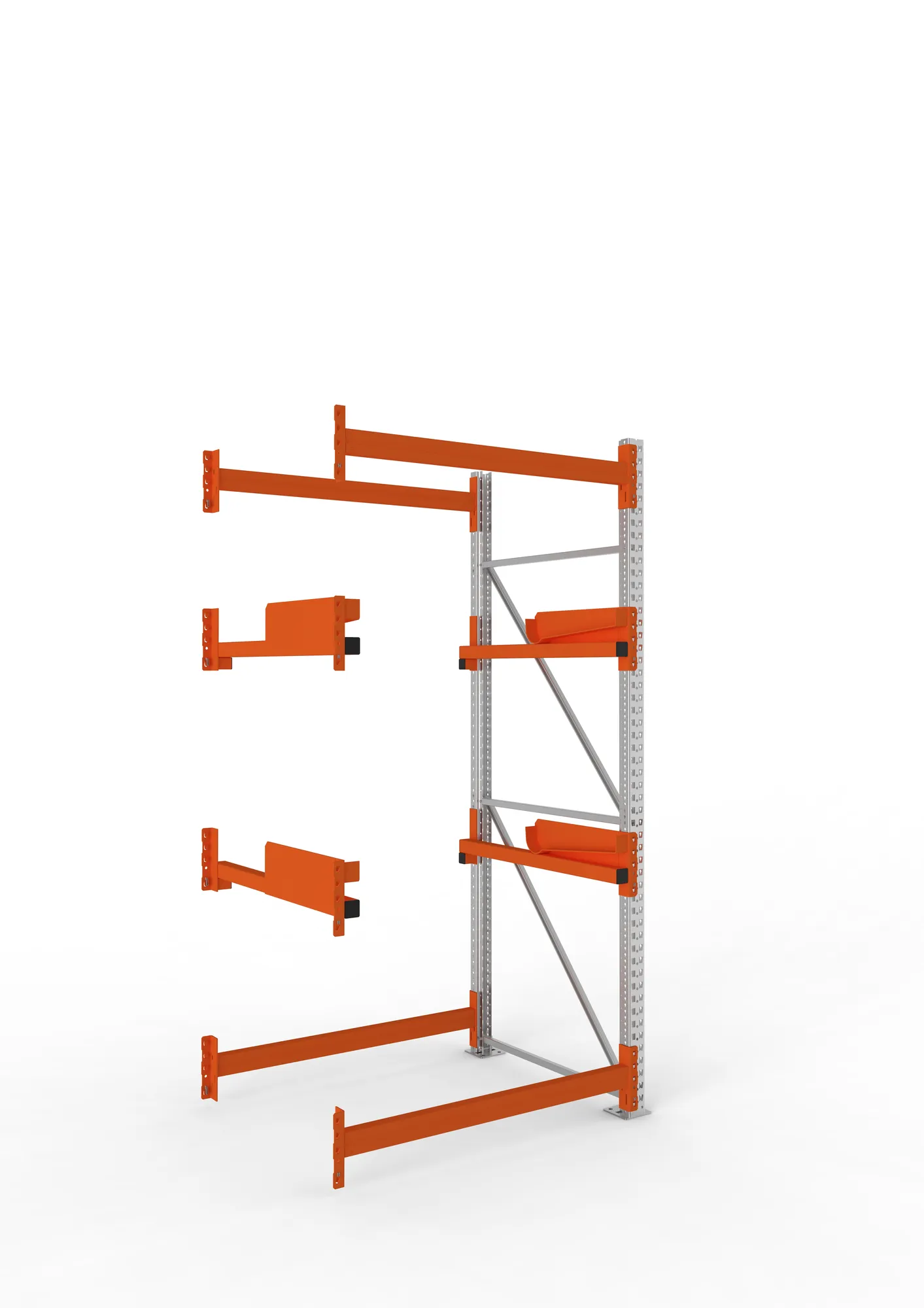 META MULTIPAL | Kabeltrommelregal | Anbauregal | 2700 x 1300 x 1100 mm | Feldlast 4000 kg | 2 Ebenen | Typ 2 | verzinkt