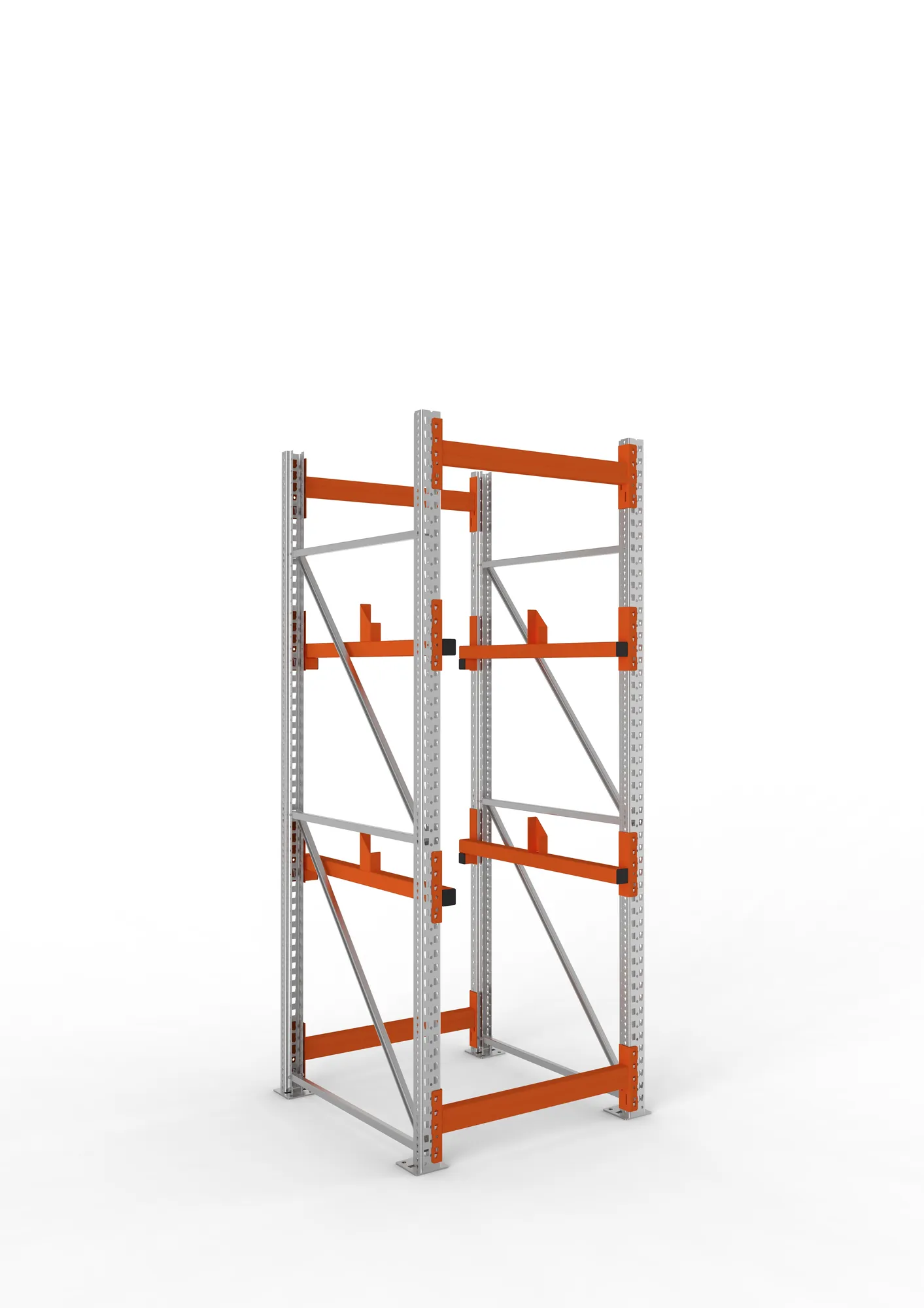 META MULTIPAL | Kabeltrommelregal | Grundregal | 2700 x 900 x 1100 mm | Feldlast 4000 kg | 2 Ebenen | Typ 1 | verzinkt