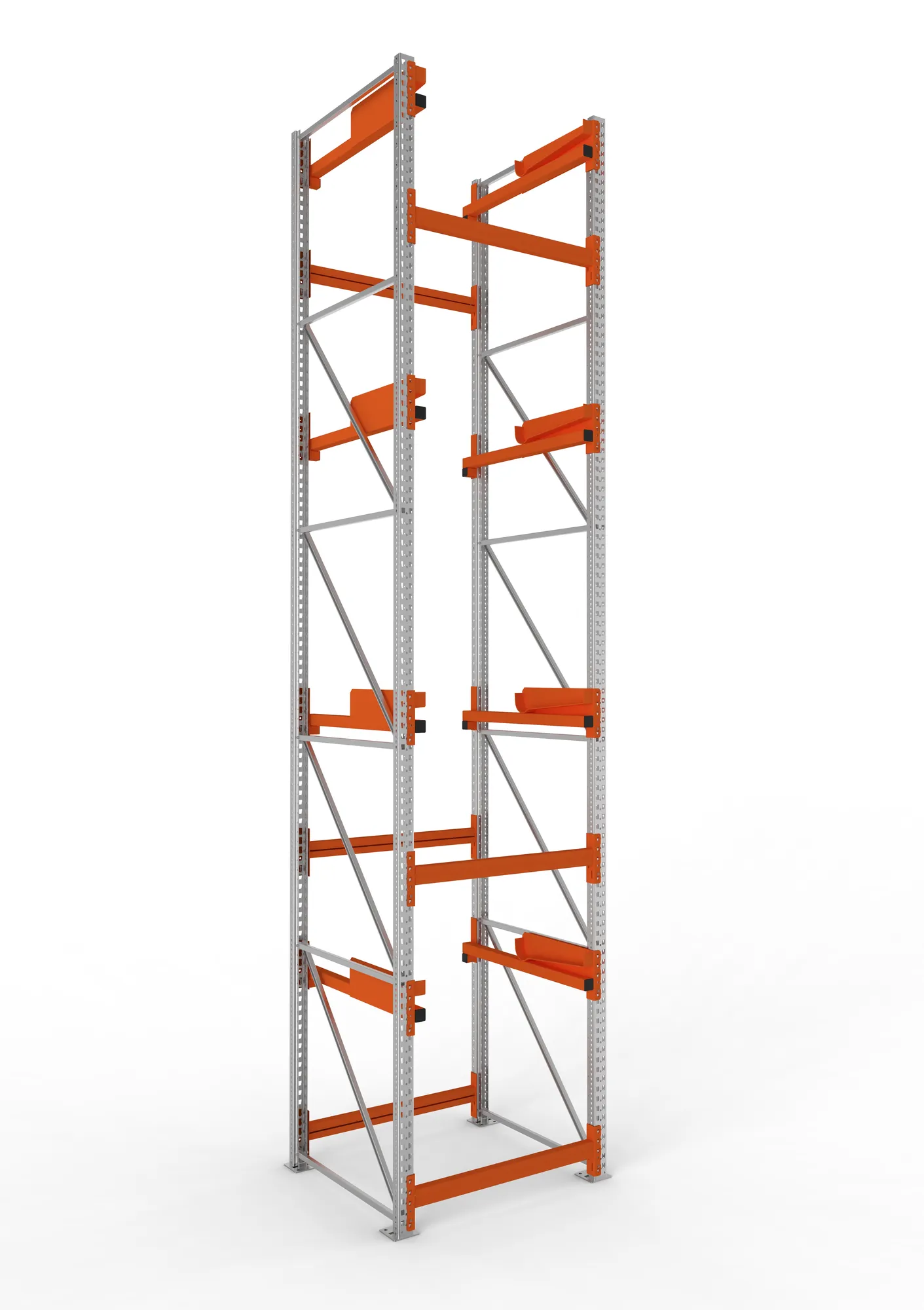 META MULTIPAL | Kabeltrommelregal | Grundregal | 5500 x 1100 x 1100 mm | Feldlast 5500 kg | 4 Ebenen | Typ 2 | verzinkt