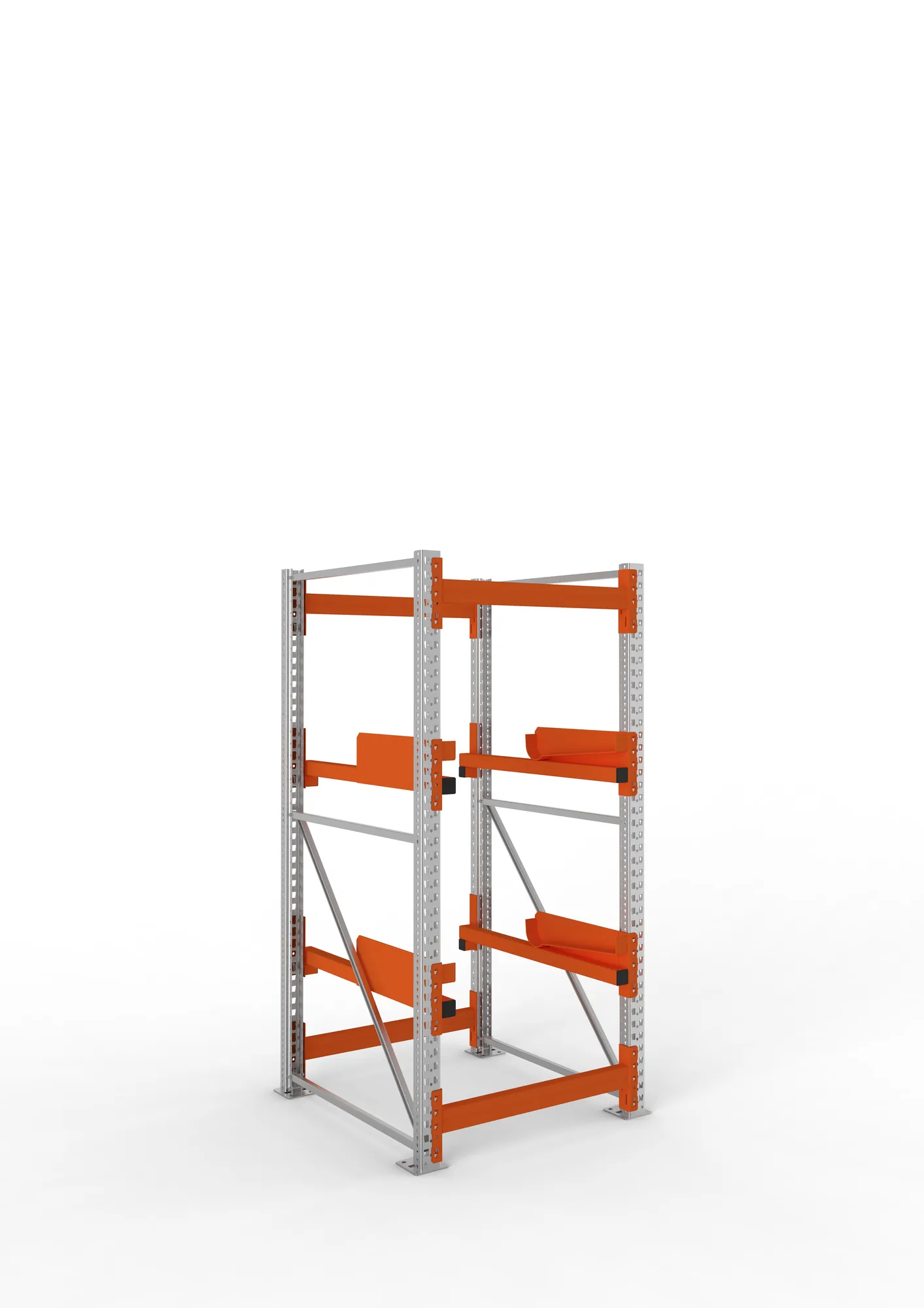 META MULTIPAL | Kabeltrommelregal | Grundregal | 2200 x 900 x 1100 mm | Feldlast 4000 kg | 2 Ebenen | Typ 2 | verzinkt