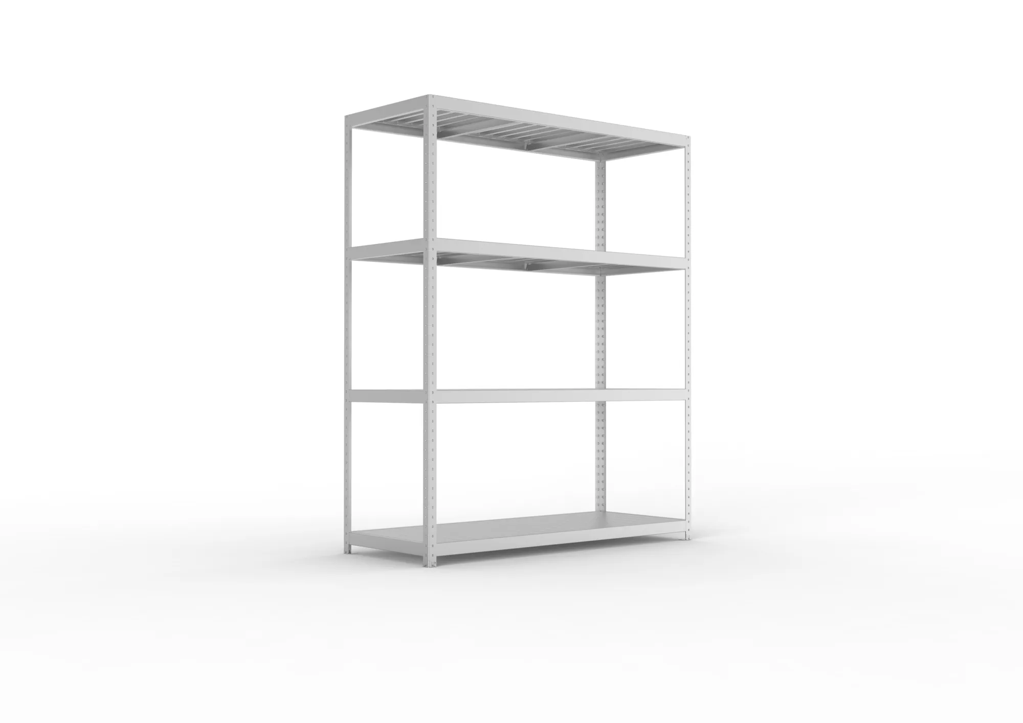 META SPEED-RACK Weitspannregal | Komplettregal | 2470 x 2000 x 800 mm | Fachlast 500 kg | Stahlpaneelböden | 4 Ebenen
