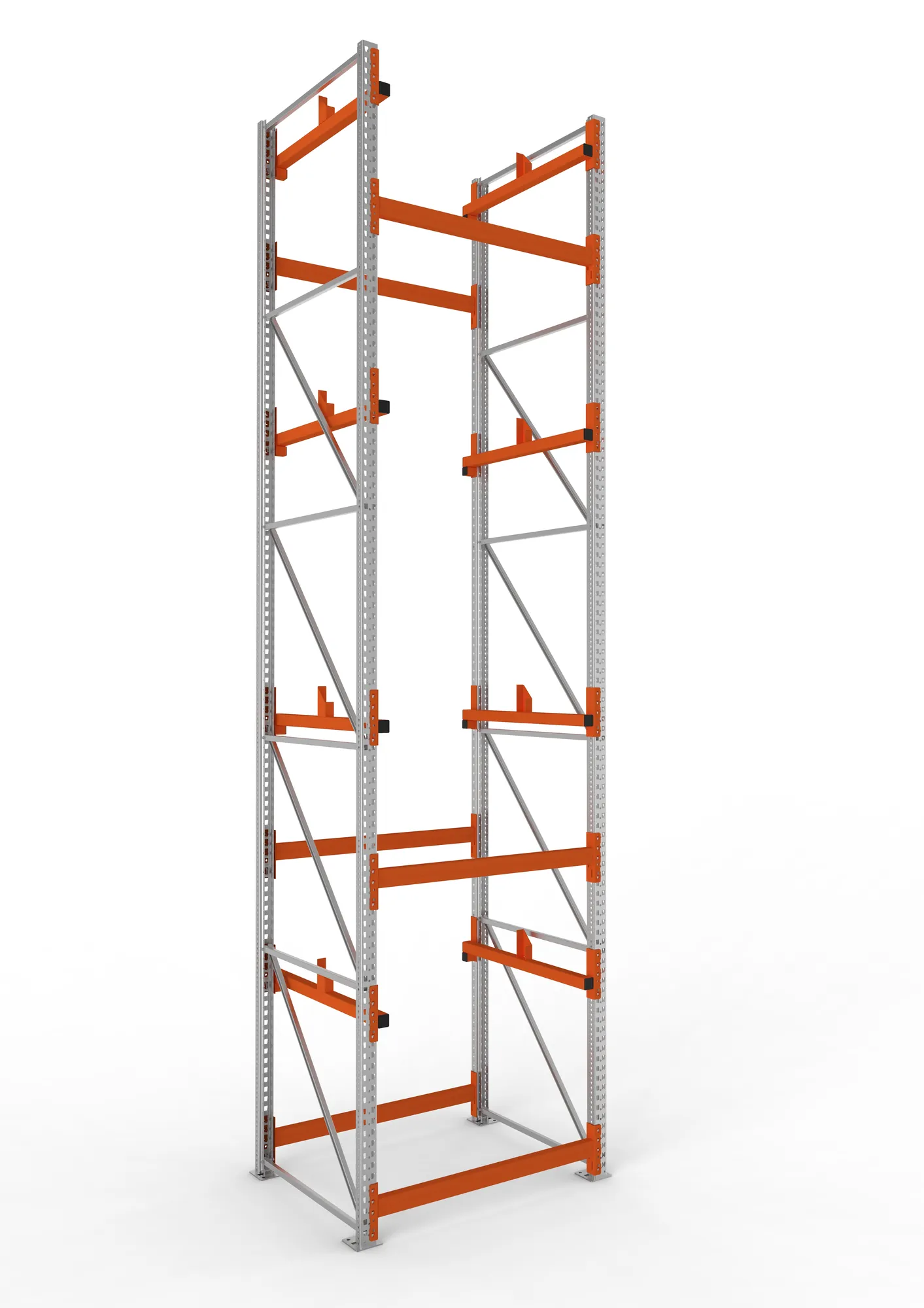 META MULTIPAL | Kabeltrommelregal | Grundregal | 5500 x 1300 x 1100 mm | Feldlast 5500 kg | 2 Ebenen | Typ 1 | verzinkt
