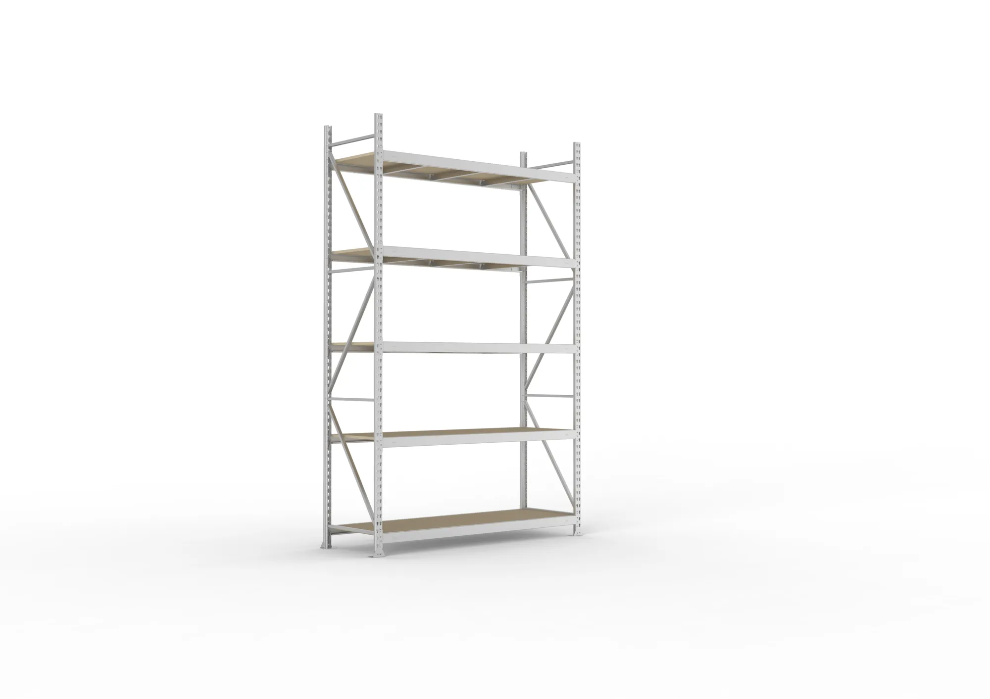 META MINI-RACK Weitspannregal | Grundregal | 3000 x 1800 x 650 mm | Fachlast 600 kg | Spanplattenböden | 5 Ebenen