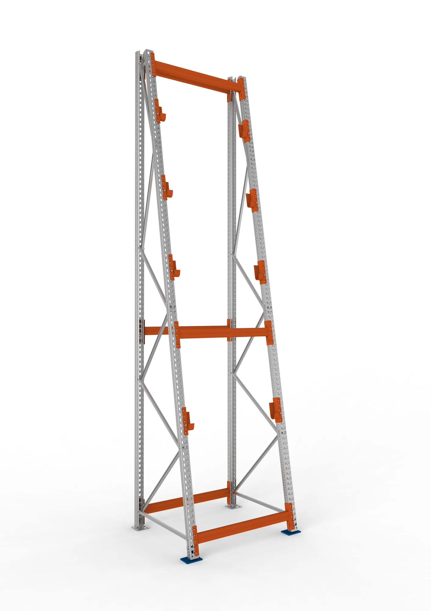 META MULTIPAL | Kabeltrommelregal | Grundregal | 4900 x 1100 x 1100 mm | Feldlast 3000 kg | 4 Ebenen | Typ 3/A-Ständer | verzinkt