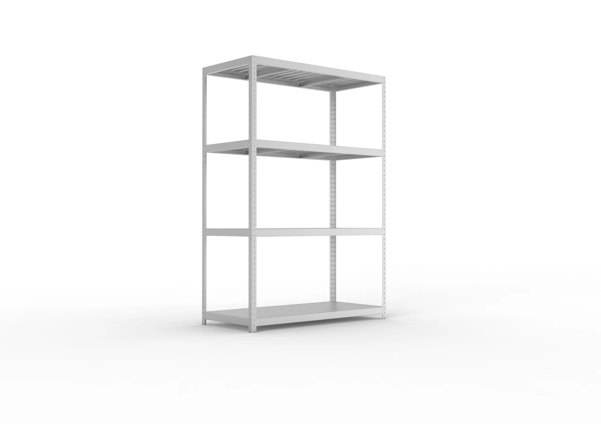 META SPEED-RACK Weitspannregal | Komplettregal | 2470 x 1700 x 800 mm | Fachlast 500 kg | Stahlpaneelböden | 4 Ebenen
