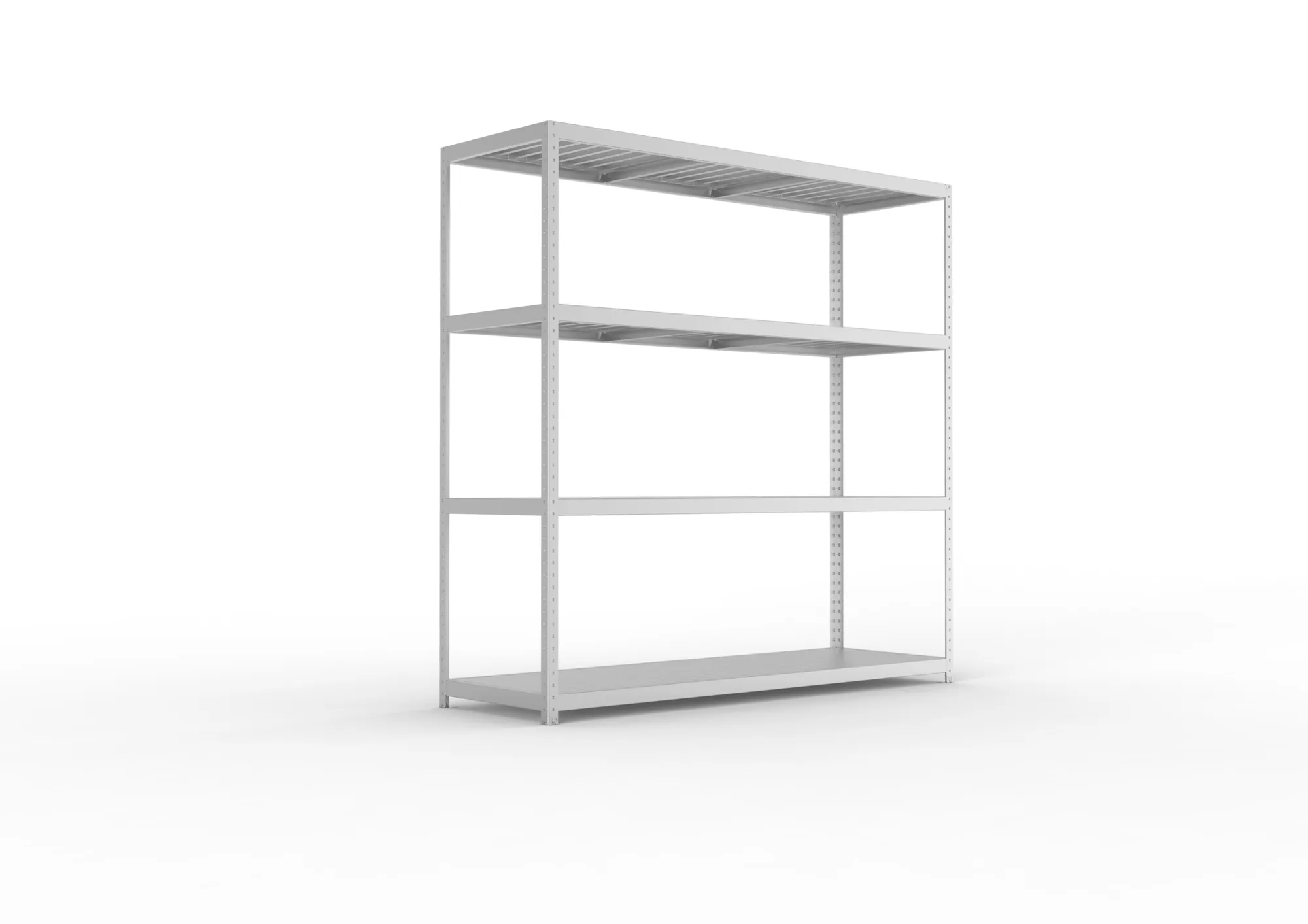 META SPEED-RACK Weitspannregal | Komplettregal | 2470 x 2500 x 800 mm | Fachlast 400 kg | Stahlpaneelböden | 4 Ebenen