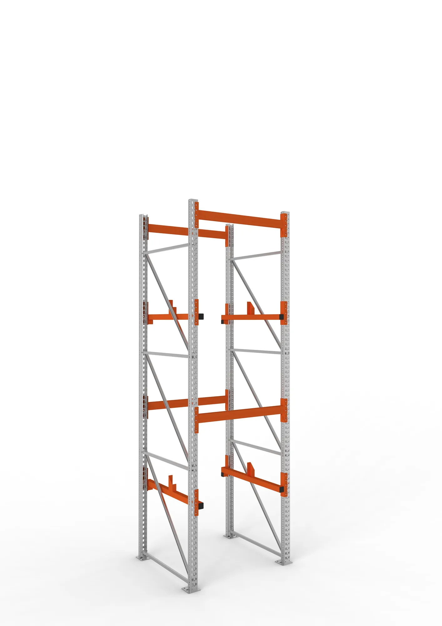 META MULTIPAL | Kabeltrommelregal | Grundregal | 3800 x 1100 x 1100 mm | Feldlast 4000 kg | 2 Ebenen | Typ 1 | verzinkt