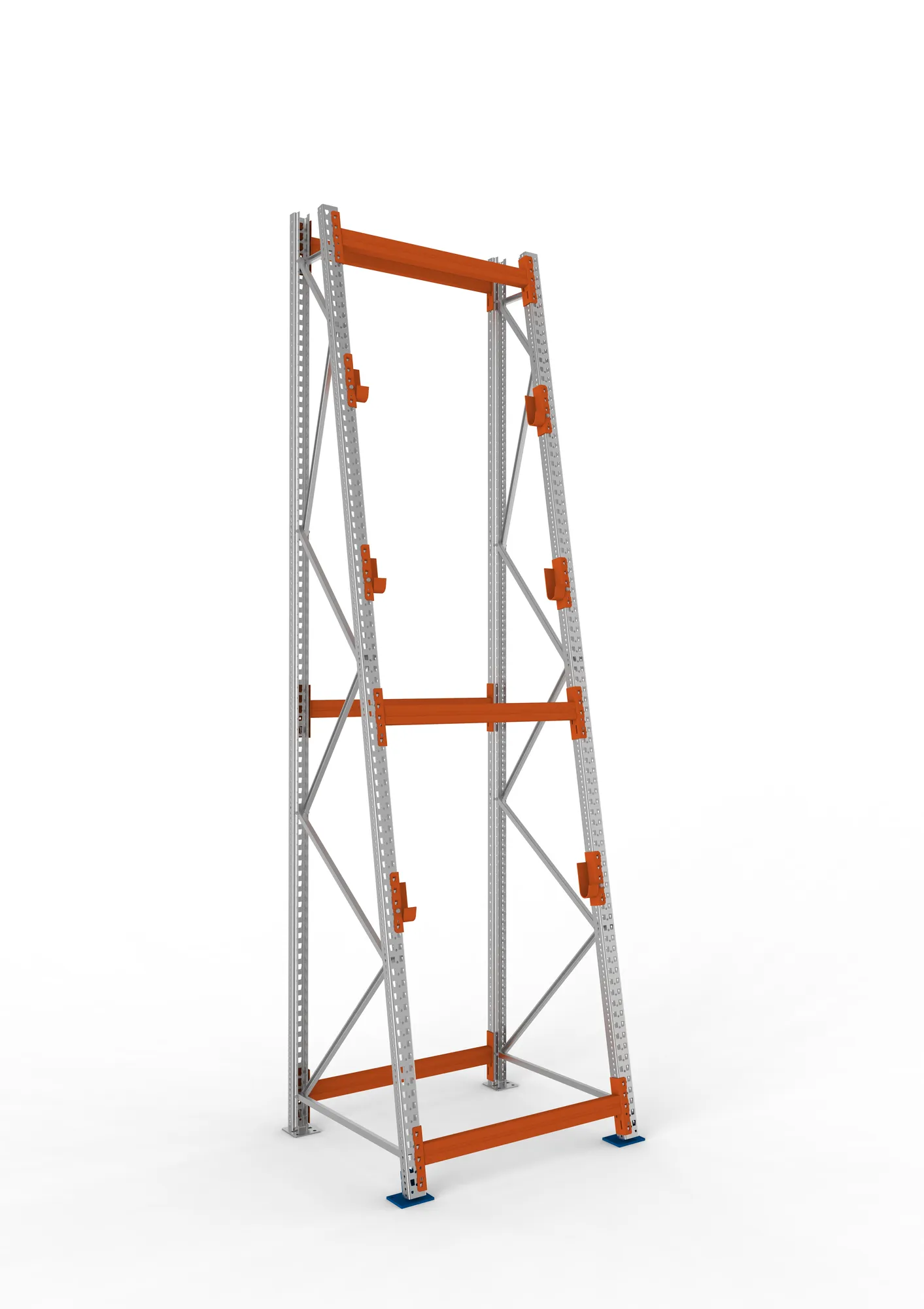 META MULTIPAL | Kabeltrommelregal | Grundregal | 4400 x 1100 x 1100 mm | Feldlast 2250 kg | 3 Ebenen | Typ 3/A-Ständer | verzinkt