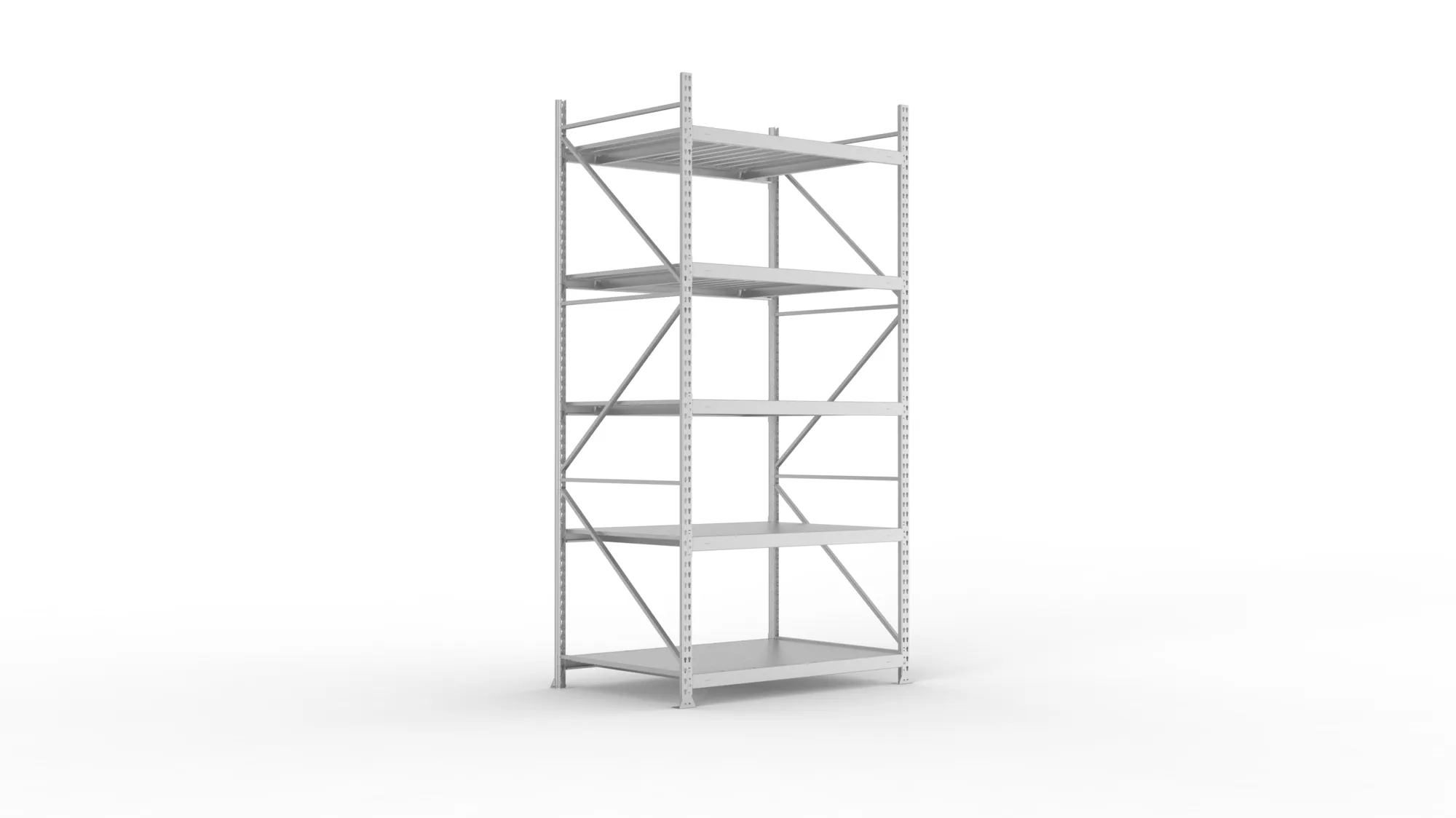META MINI-RACK Weitspannregal | Grundregal | 3000 x 1400 x 1050 mm | Fachlast 600 kg | Stahlpaneelböden | 5 Ebenen