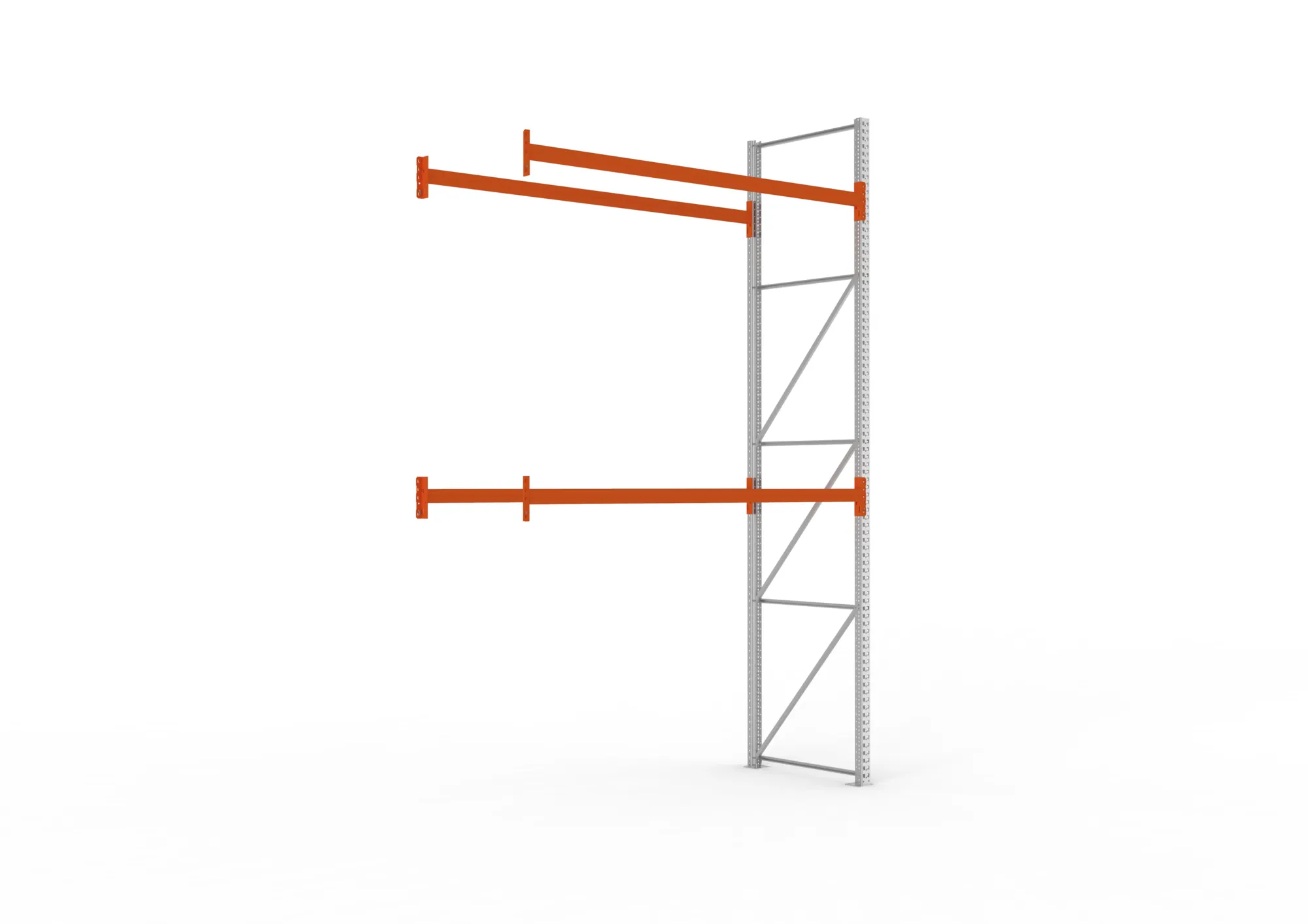 META MULTIPAL | Palettenregal | Anbauregal | 4400 x 2700 x 1100 mm | Fachlast 470 kg | 3 Ebenen | 9 Paletten | verzinkt