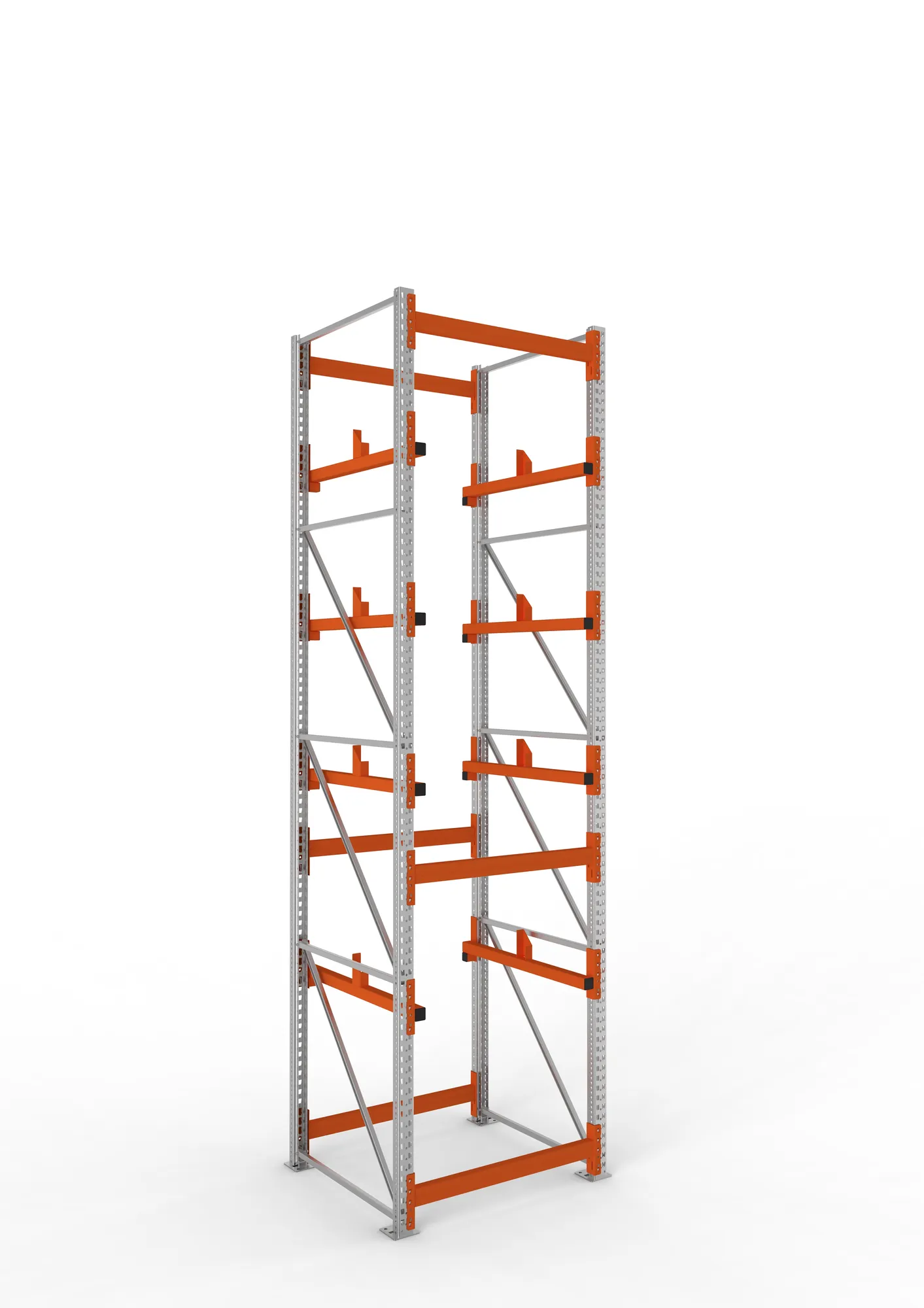 META MULTIPAL | Kabeltrommelregal | Grundregal | 4400 x 1100 x 1100 mm | Feldlast 5500 kg | 2 Ebenen | Typ 1 | verzinkt
