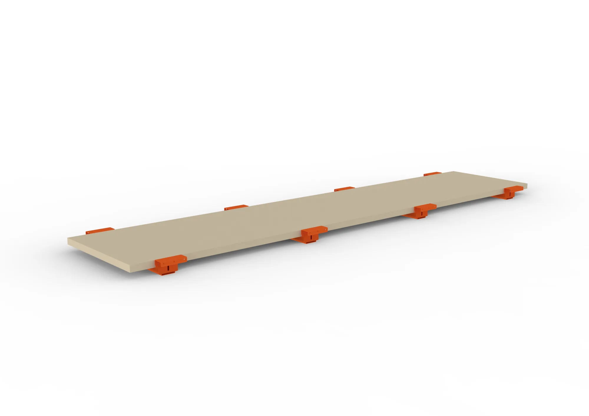 META MULTIPAL | Spanplattenboden 38 mm mit abgesetzten Tiefenauflagen | 3300 x 800 mm
