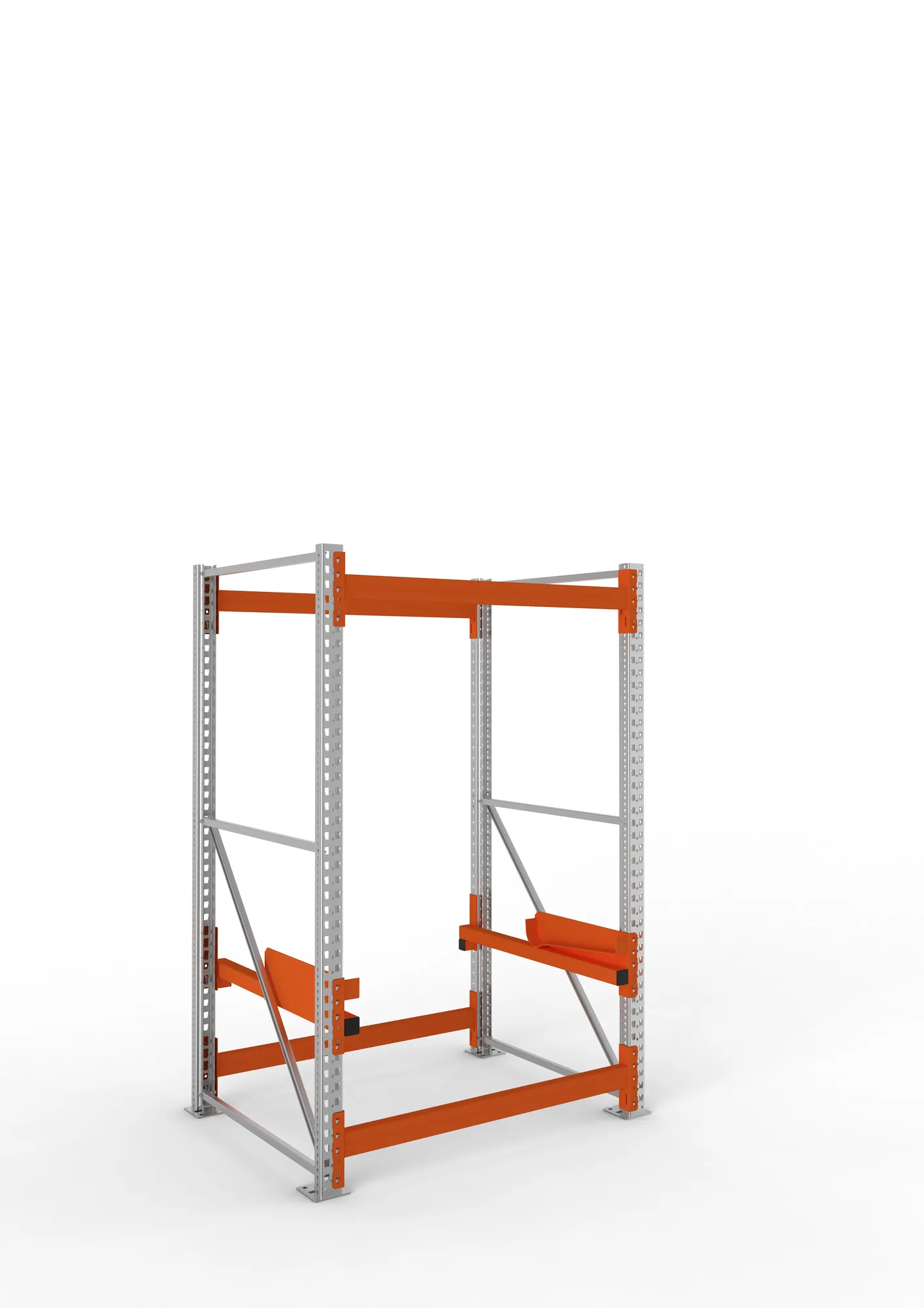 META MULTIPAL | Kabeltrommelregal | Grundregal | 2200 x 1300 x 1100 mm | Feldlast 4000 kg | 2 Ebenen | Typ 2 | verzinkt