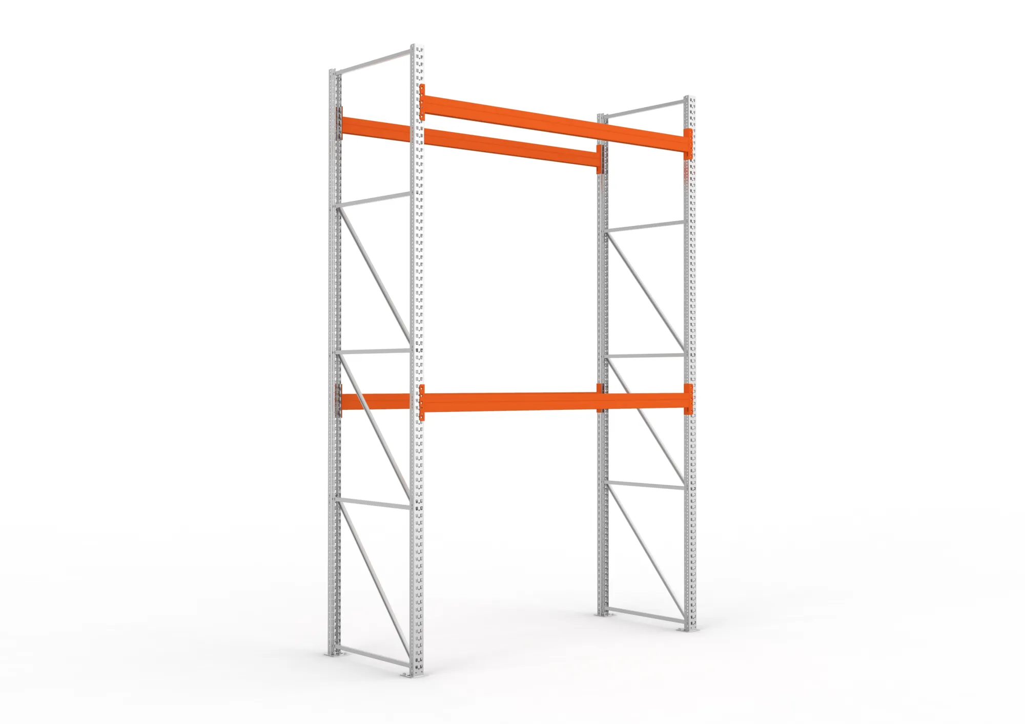 META MULTIPAL | Palettenregal | Grundregal | 4400 x 2700 x 1100 mm | Fachlast 960 kg | 3 Ebenen | 9 Paletten | verzinkt