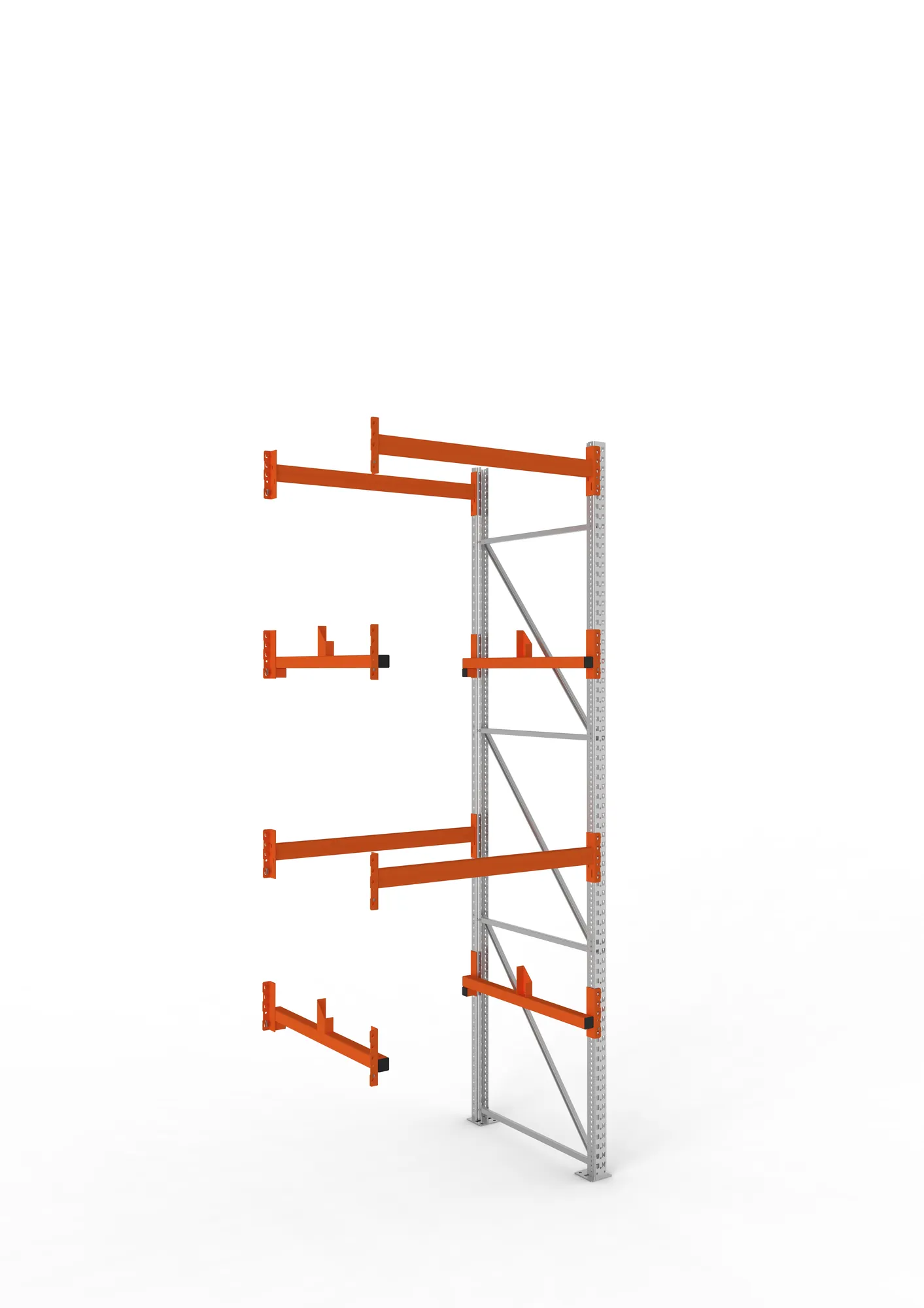 META MULTIPAL | Kabeltrommelregal | Anbauregal | 3800 x 1300 x 1100 mm | Feldlast 4000 kg | 2 Ebenen | Typ 1 | verzinkt
