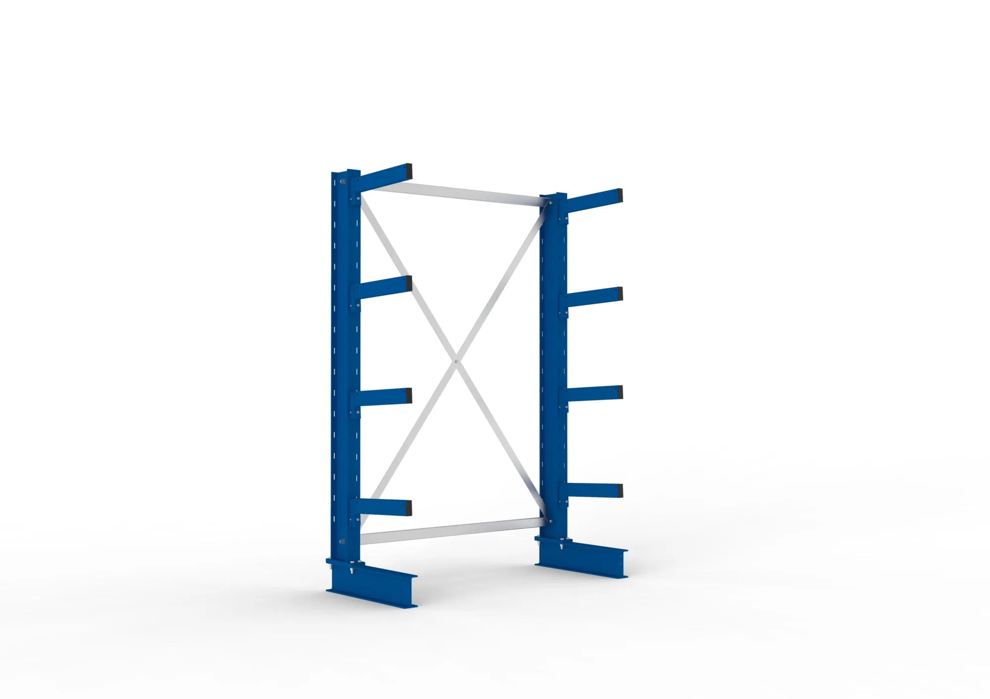 META MULTISTRONG M | Kragarmregal | Grundregal | 2000 x 1300 x 400 mm | Armlast 535 kg | einseitig | 4+1 Ebenen