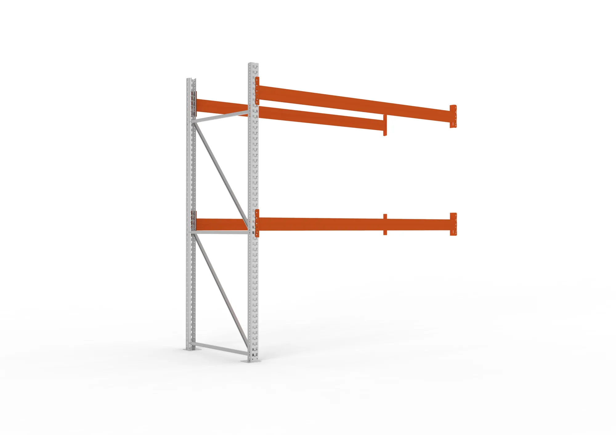 META MULTIPAL | Palettenregal | Anbauregal | 2700 x 2700 x 1100 mm | Fachlast 990 kg | 3 Ebenen | 9 Paletten | verzinkt