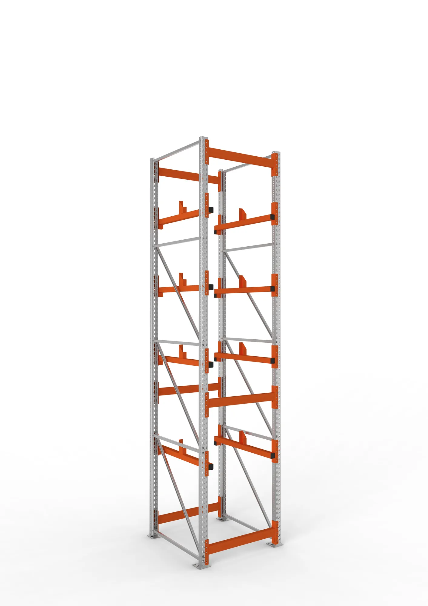 META MULTIPAL | Kabeltrommelregal | Grundregal | 4400 x 900 x 1100 mm | Feldlast 5500 kg | 2 Ebenen | Typ 1 | verzinkt
