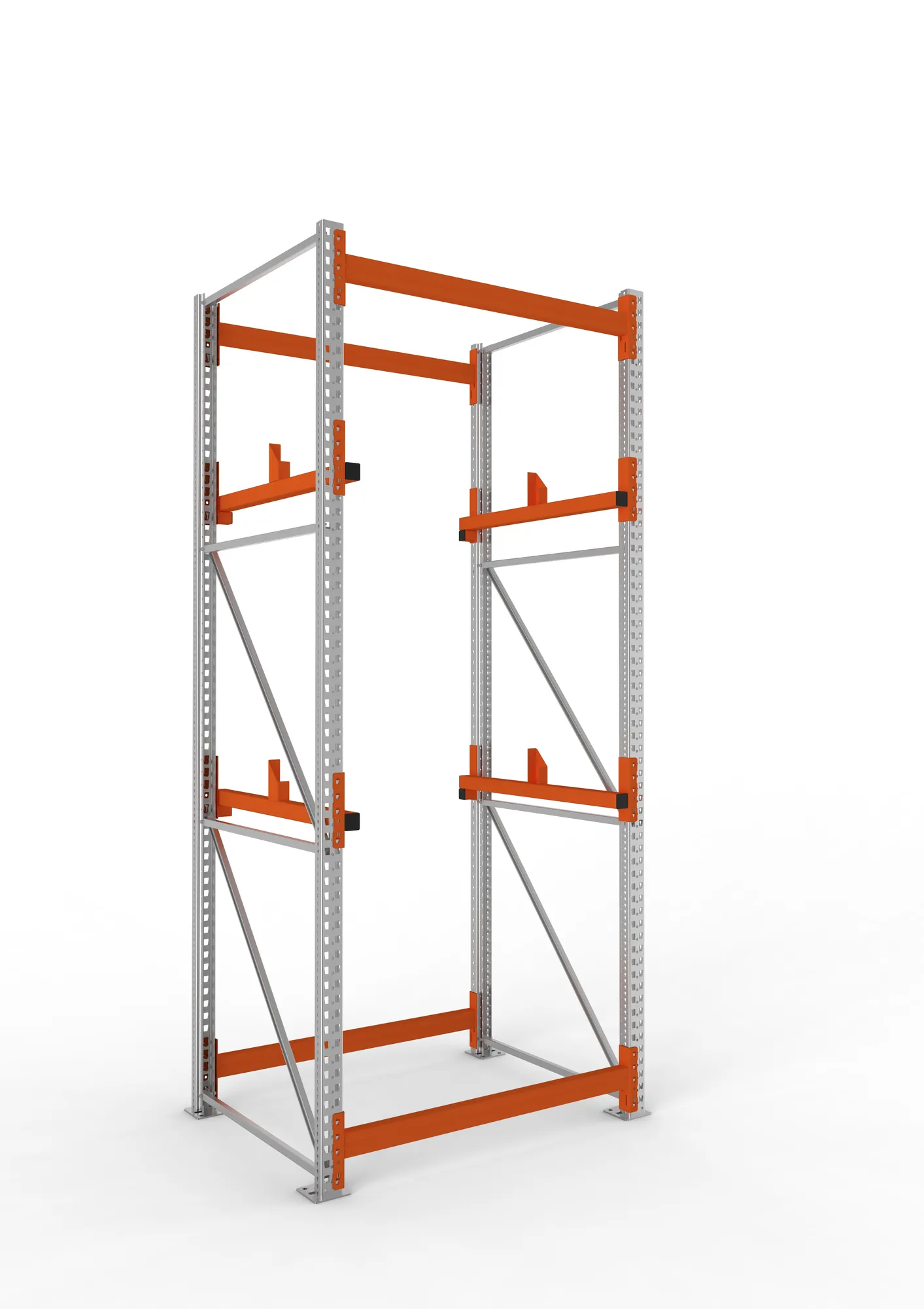 META MULTIPAL | Kabeltrommelregal | Grundregal | 3300 x 1300 x 1100 mm | Feldlast 4000 kg | 2 Ebenen | Typ 1 | verzinkt
