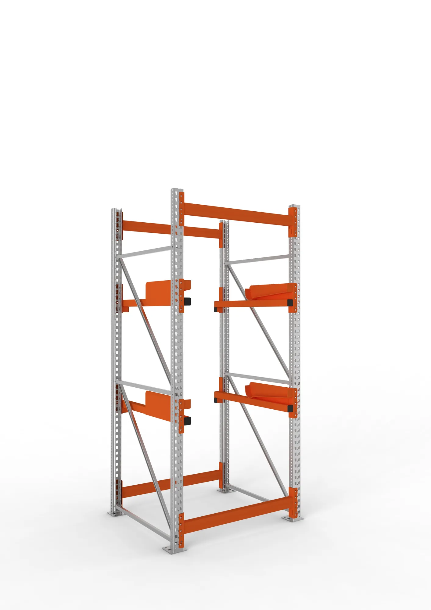 META MULTIPAL | Kabeltrommelregal | Grundregal | 2700 x 1100 x 1100 mm | Feldlast 4000 kg | 2 Ebenen | Typ 2 | verzinkt