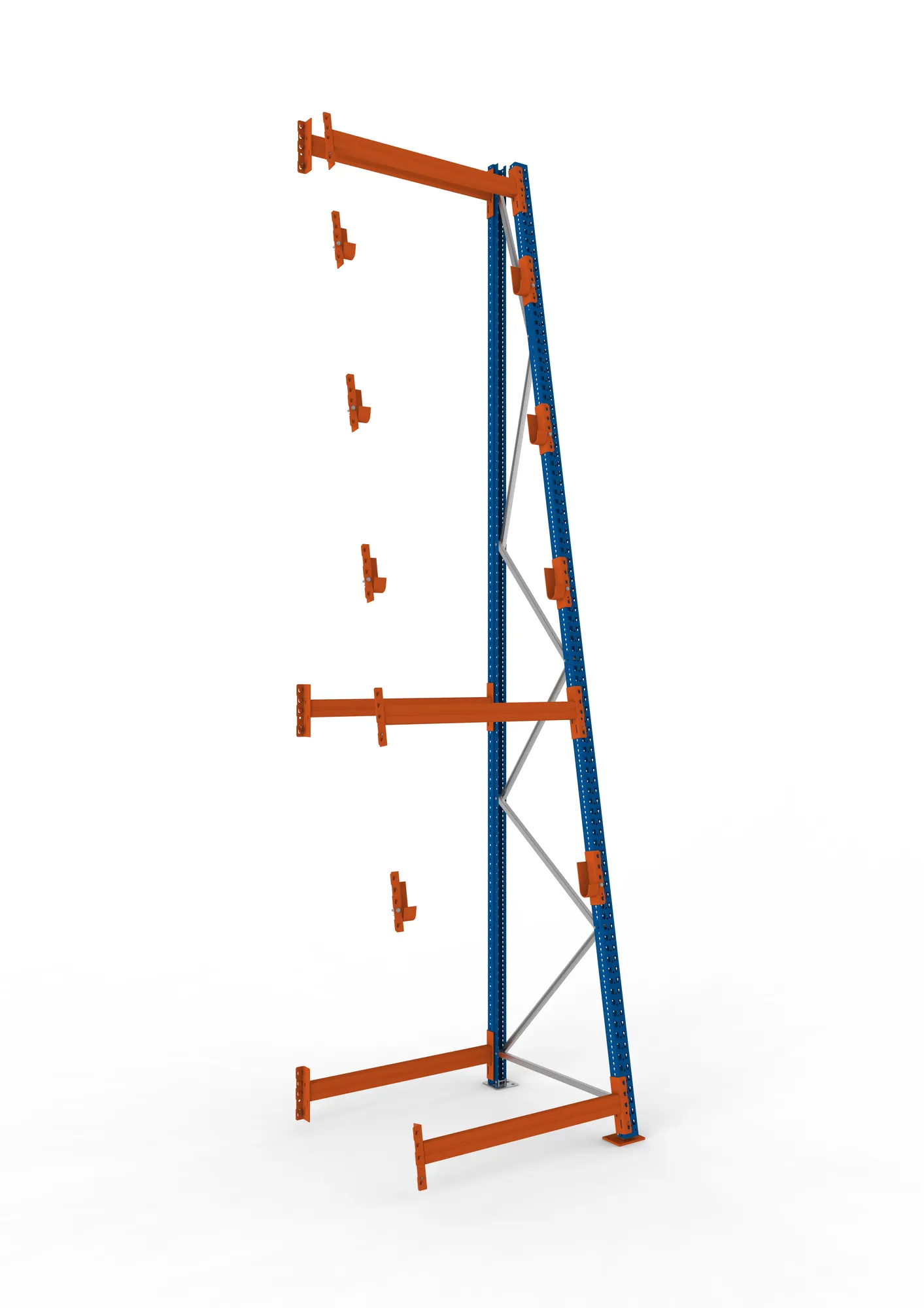 META MULTIPAL | Kabeltrommelregal | Anbauregal | 4900 x 1100 x 1100 mm | Feldlast 3000 kg | 4 Ebenen | Typ 3/A-Ständer | RAL 5010
