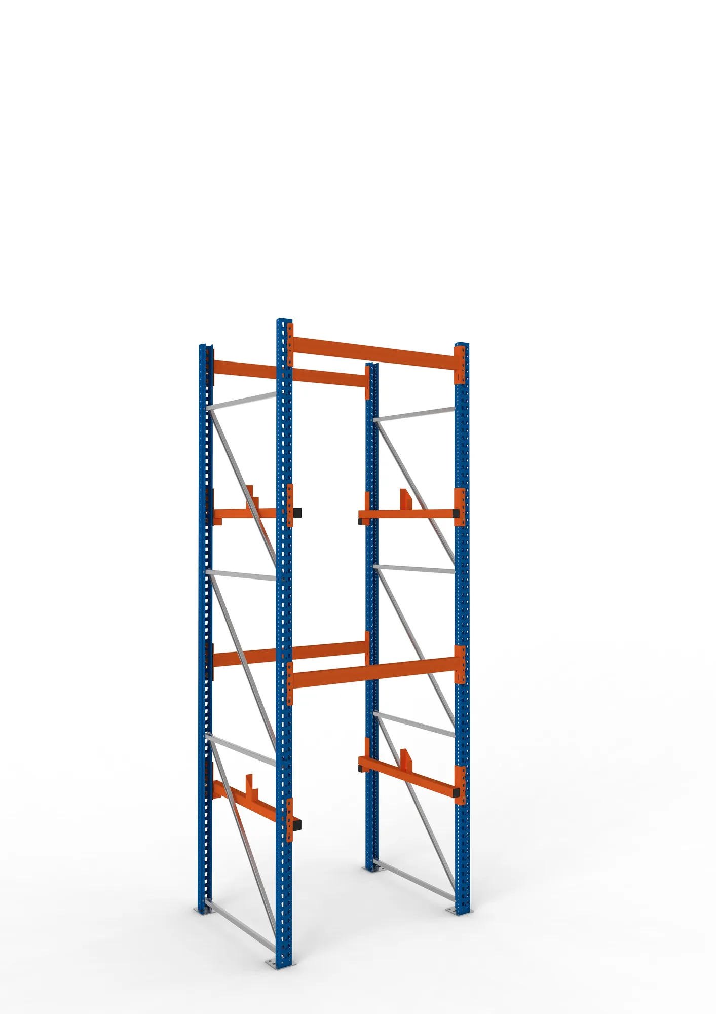 META MULTIPAL | Kabeltrommelregal | Grundregal | 3800 x 1300 x 1100 mm | Feldlast 4000 kg | 2 Ebenen | Typ 1 | RAL 5010