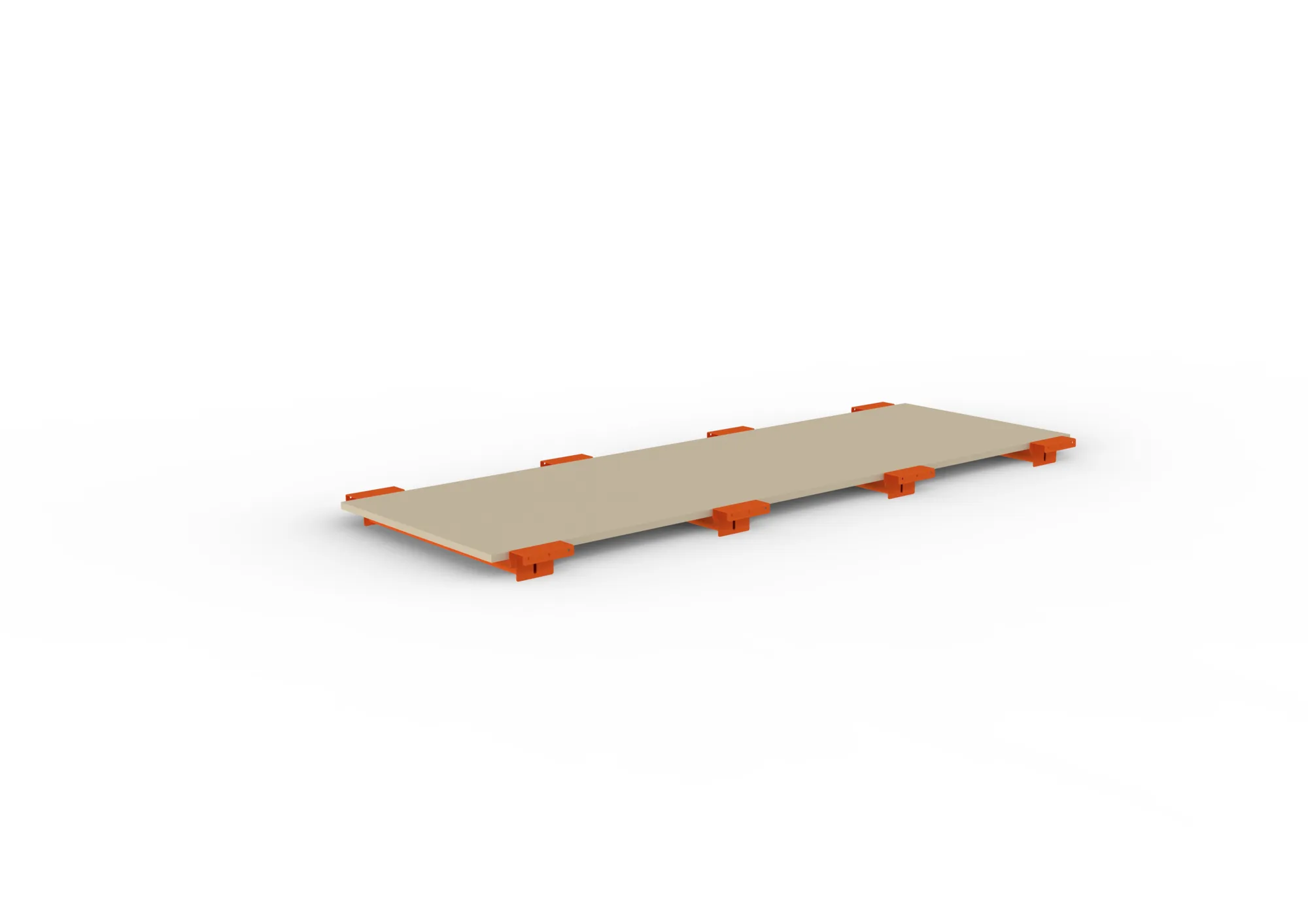 META MULTIPAL | Spanplattenboden 19 mm mit abgesetzten Tiefenauflagen | 2225 x 800 mm
