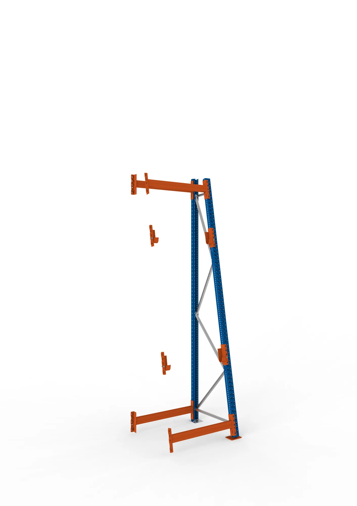 META MULTIPAL | Kabeltrommelregal | Anbauregal | 3300 x 900 x 900 mm | Feldlast 1500 kg | 2 Ebenen | Typ 3/A-Ständer | RAL 5010