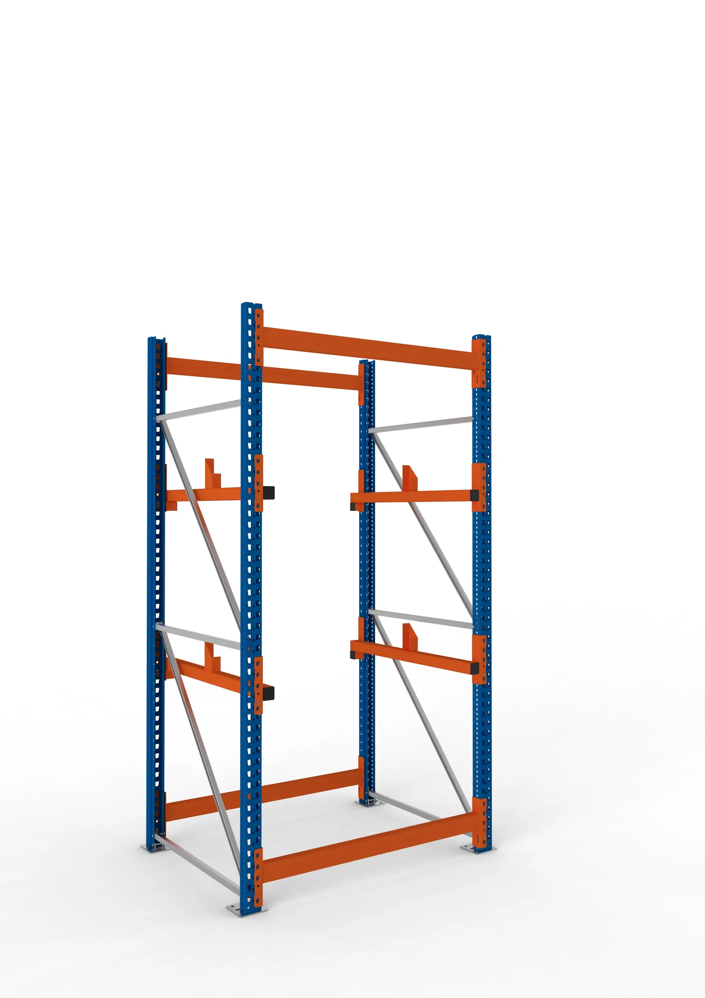 META MULTIPAL | Kabeltrommelregal | Grundregal | 2700 x 1300 x 1100 mm | Feldlast 4000 kg | 2 Ebenen | Typ 1 | RAL 5010