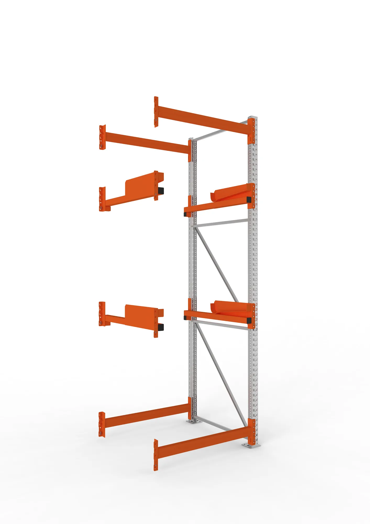 META MULTIPAL | Kabeltrommelregal | Anbauregal | 3300 x 1100 x 1100 mm | Feldlast 4000 kg | 2 Ebenen | Typ 2 | verzinkt