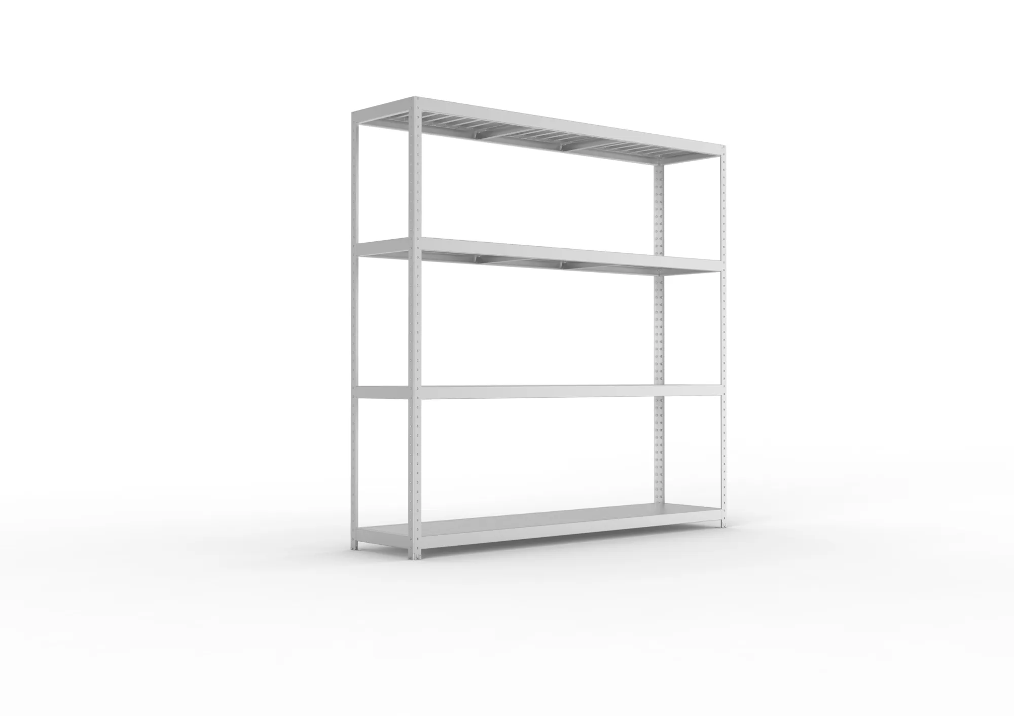 META SPEED-RACK Weitspannregal | Komplettregal | 2470 x 2500 x 600 mm | Fachlast 400 kg | Stahlpaneelböden | 4 Ebenen