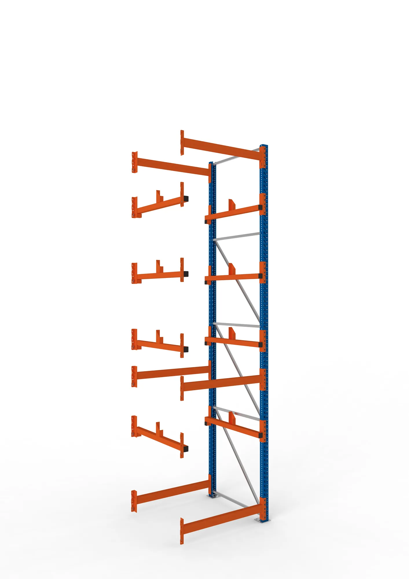 META MULTIPAL | Kabeltrommelregal | Anbauregal | 4400 x 1100 x 1100 mm | Feldlast 5500 kg | 2 Ebenen | Typ 1 | RAL 5010