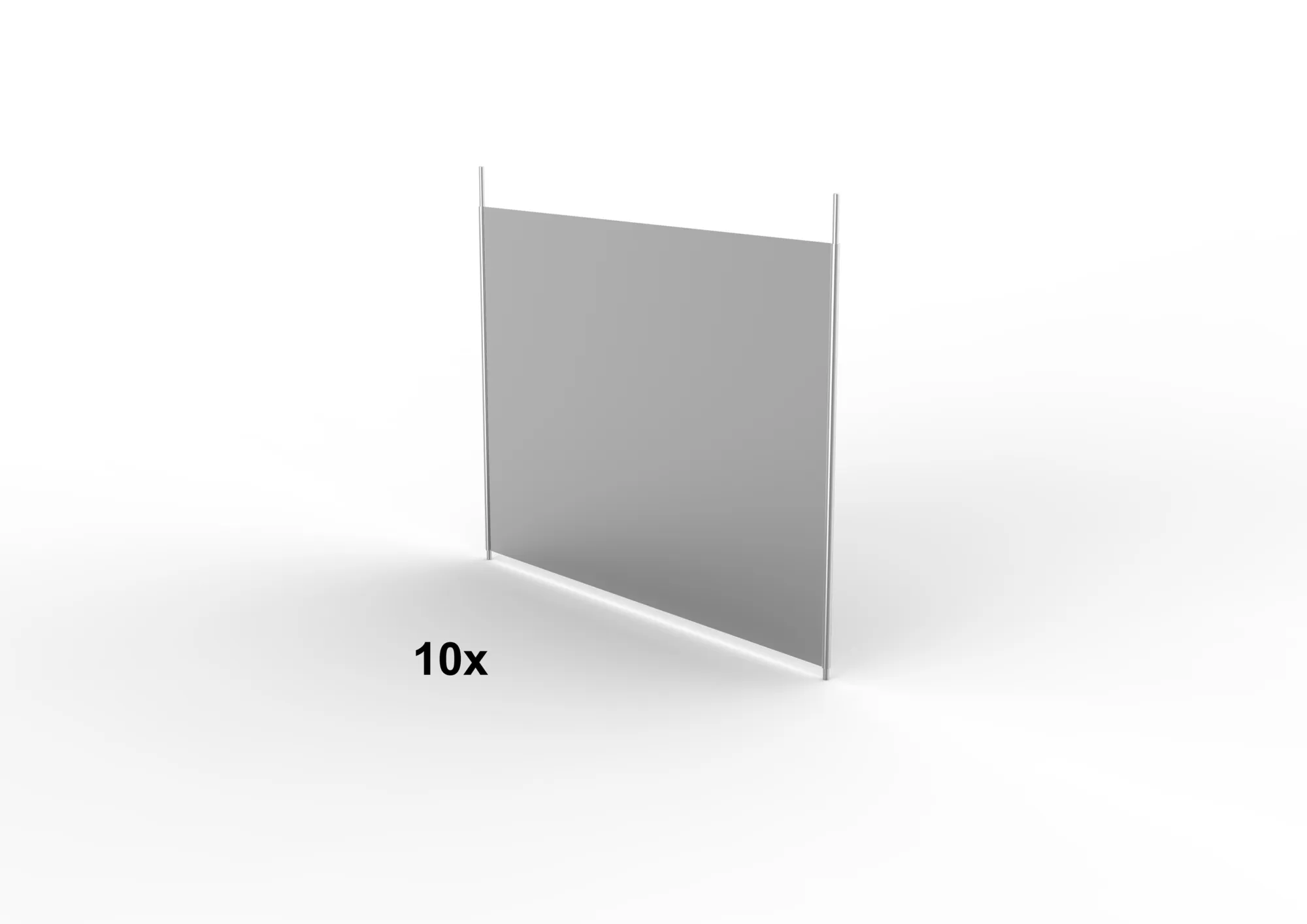 10x Fachteiler durchgehend | 400 x 500 mm | verzinkt