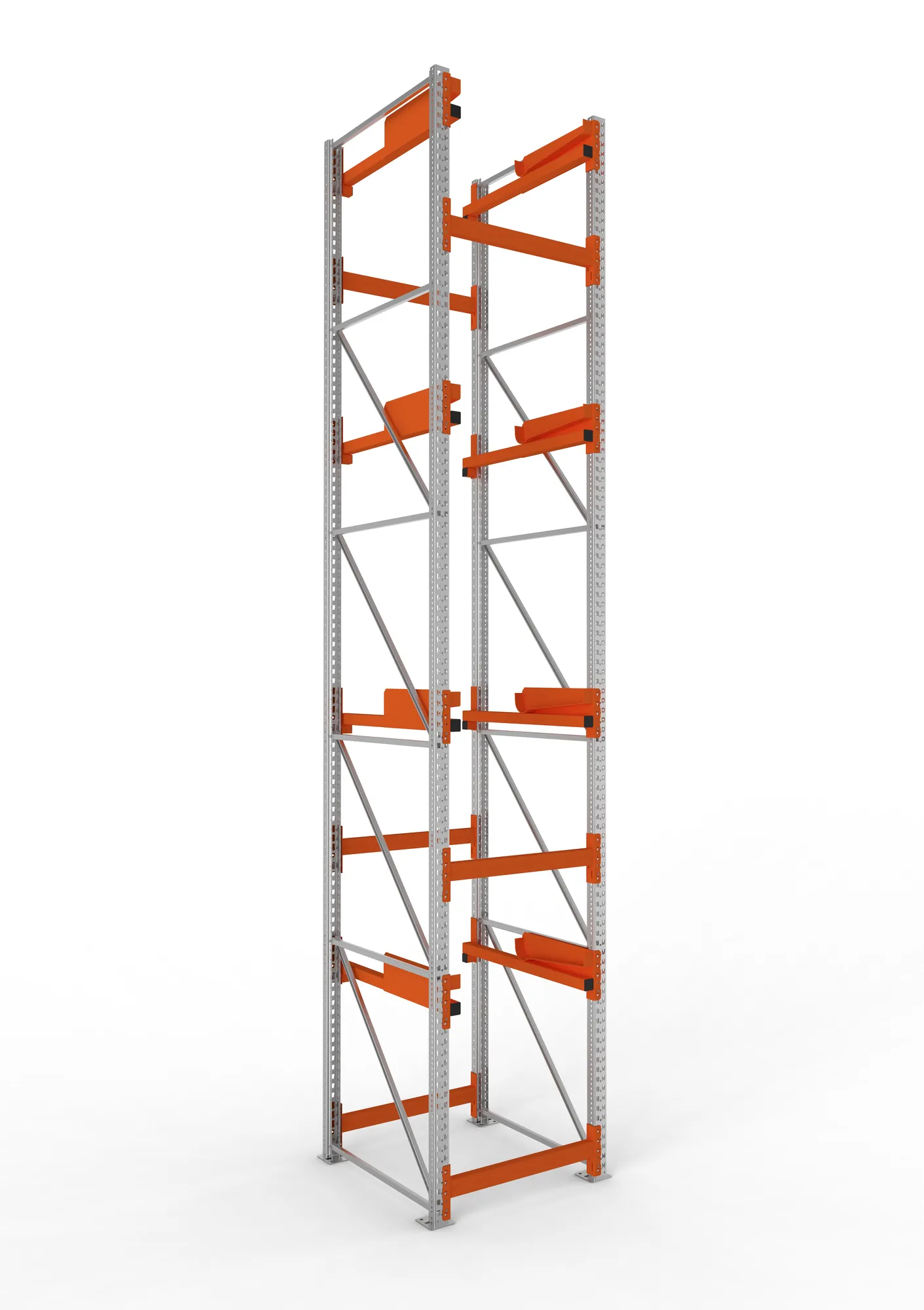 META MULTIPAL | Kabeltrommelregal | Grundregal | 5500 x 900 x 1100 mm | Feldlast 5500 kg | 4 Ebenen | Typ 2 | verzinkt