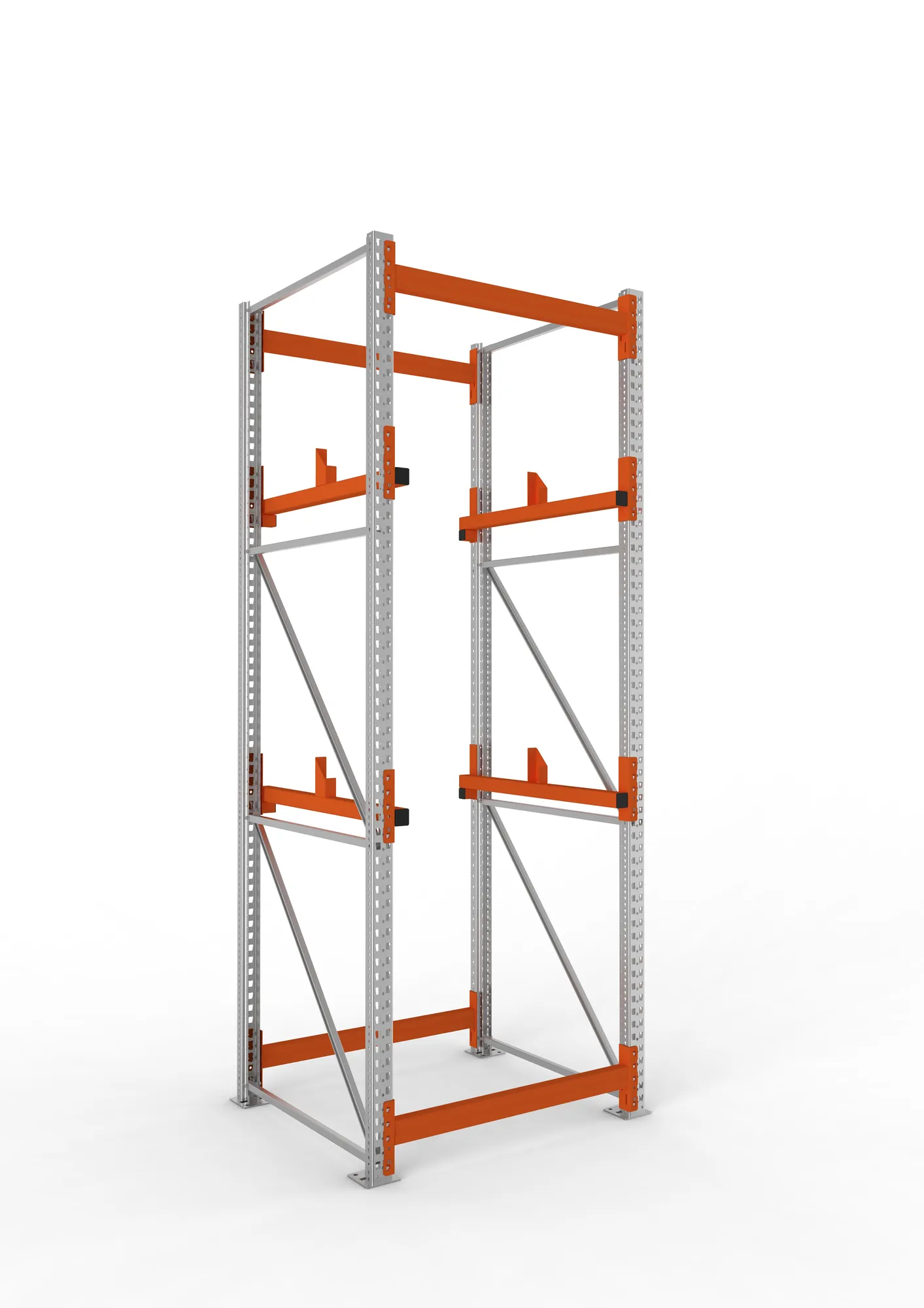 META MULTIPAL | Kabeltrommelregal | Grundregal | 3300 x 1100 x 1100 mm | Feldlast 4000 kg | 2 Ebenen | Typ 1 | verzinkt
