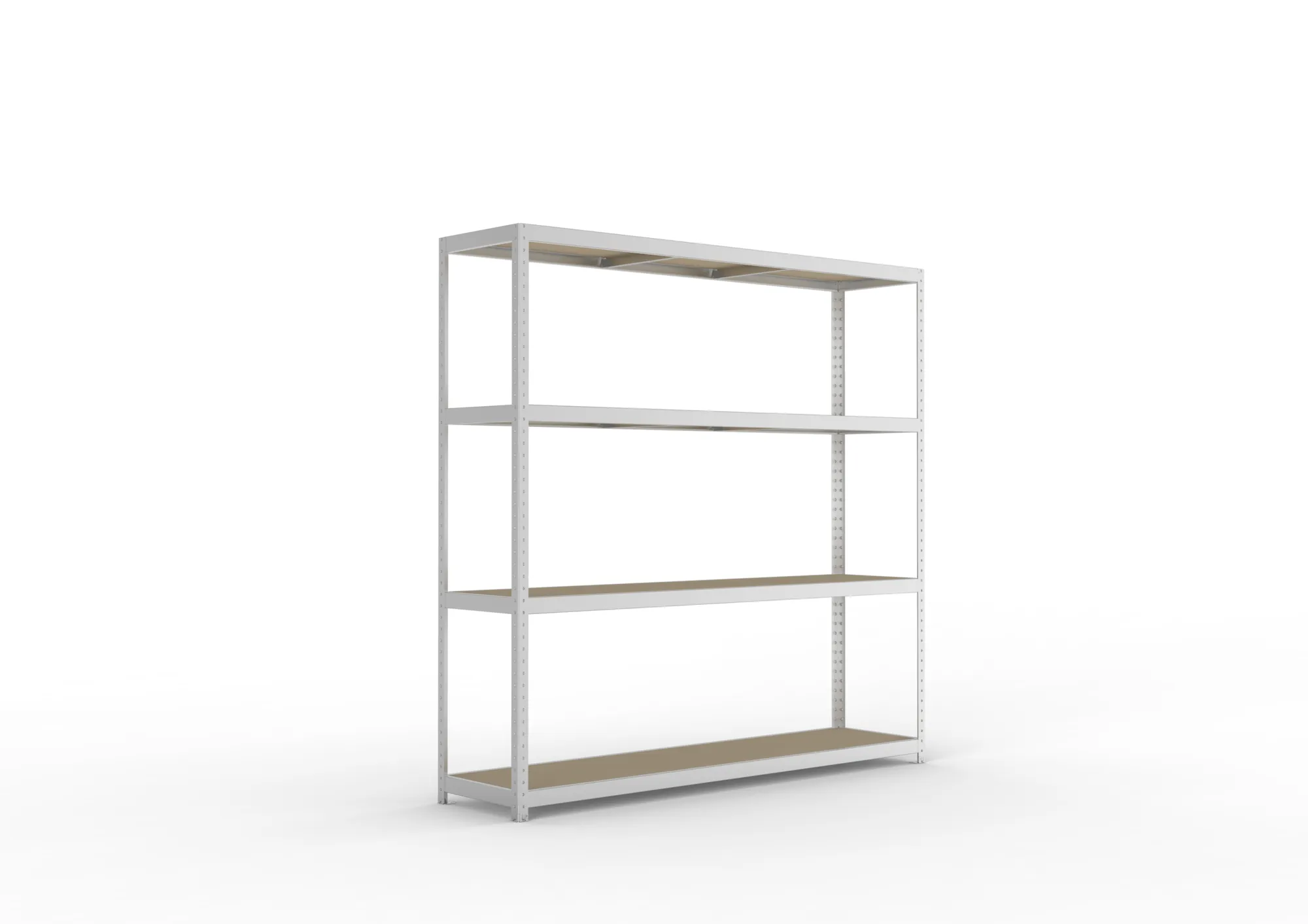 META SPEED-RACK Weitspannregal | Komplettregal | 2470 x 2500 x 600 mm | Fachlast 400 kg | Spanplattenböden | 4 Ebenen