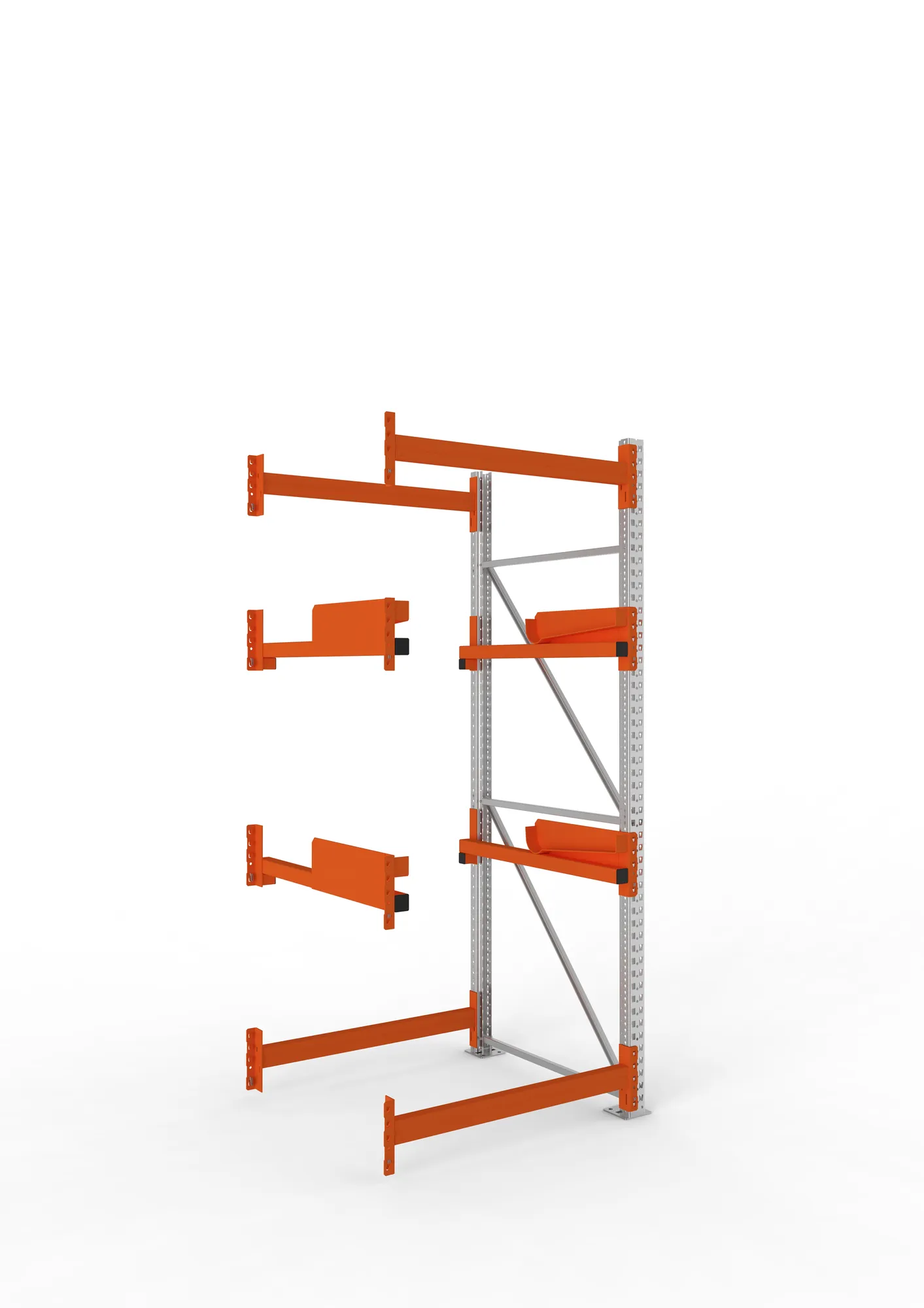 META MULTIPAL | Kabeltrommelregal | Anbauregal | 2700 x 1100 x 1100 mm | Feldlast 4000 kg | 2 Ebenen | Typ 2 | verzinkt