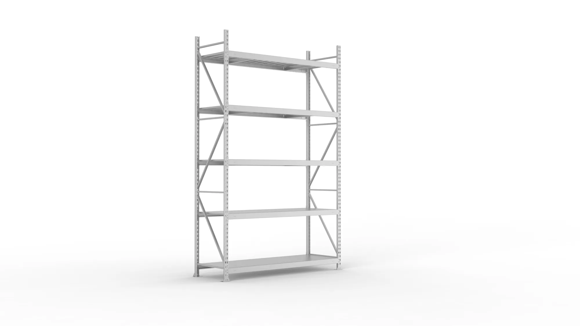 META MINI-RACK Weitspannregal | Grundregal | 3000 x 1800 x 650 mm | Fachlast 600 kg | Stahlpaneelböden | 5 Ebenen