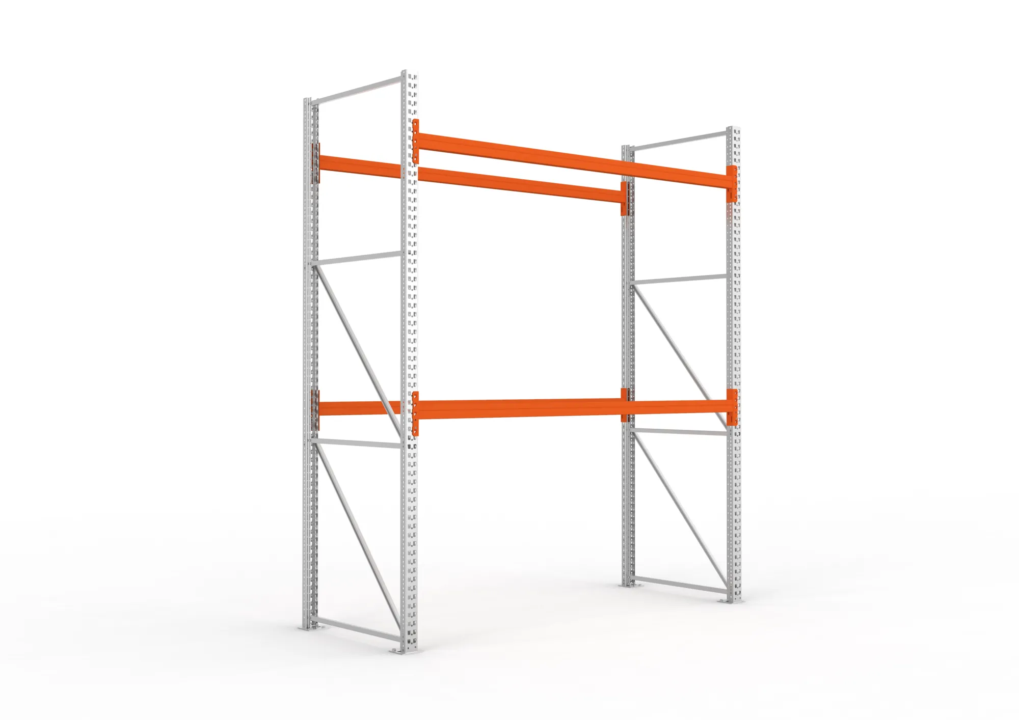 META MULTIPAL | Palettenregal | Grundregal | 3300 x 2700 x 1100 mm | Fachlast 480 kg | 3 Ebenen | 9 Paletten | verzinkt