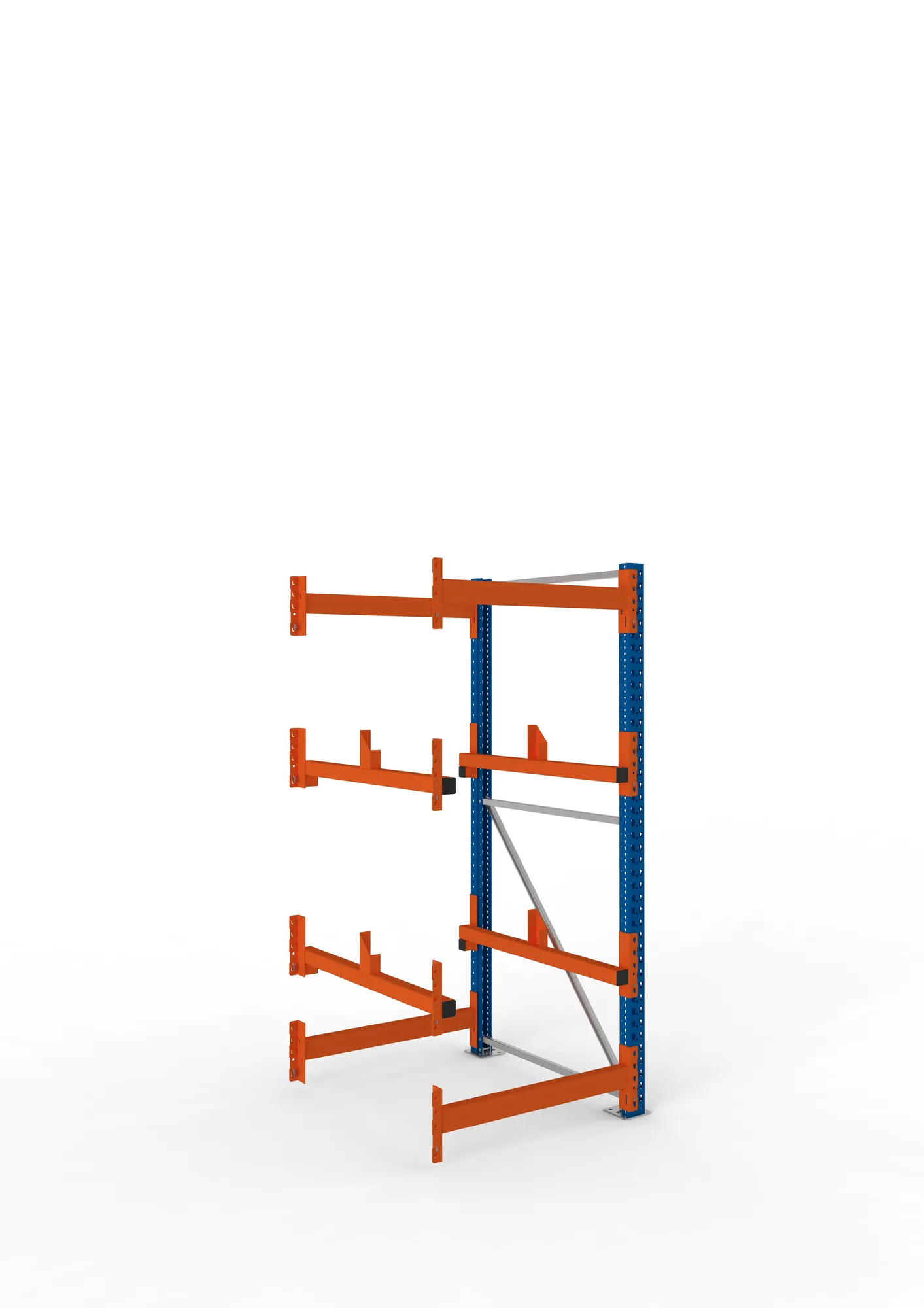 META MULTIPAL | Kabeltrommelregal | Anbauregal | 2200 x 900 x 1100 mm | Feldlast 4000 kg | 2 Ebenen | Typ 1 | RAL 5010
