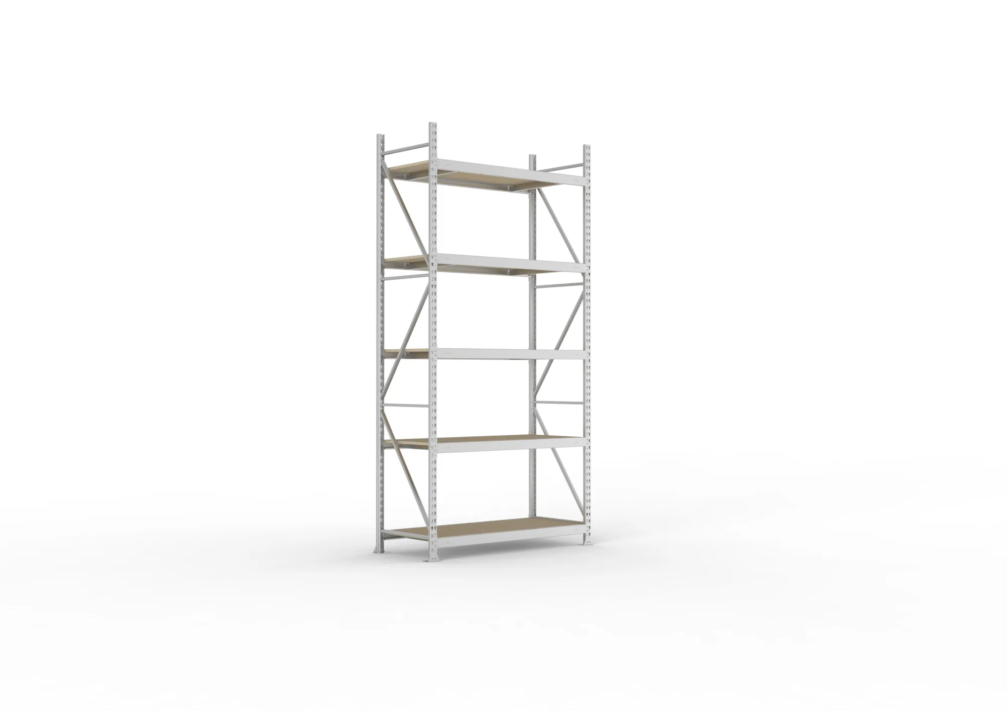 META MINI-RACK Weitspannregal | Grundregal | 3000 x 1400 x 650 mm | Fachlast 600 kg | Spanplattenböden | 5 Ebenen