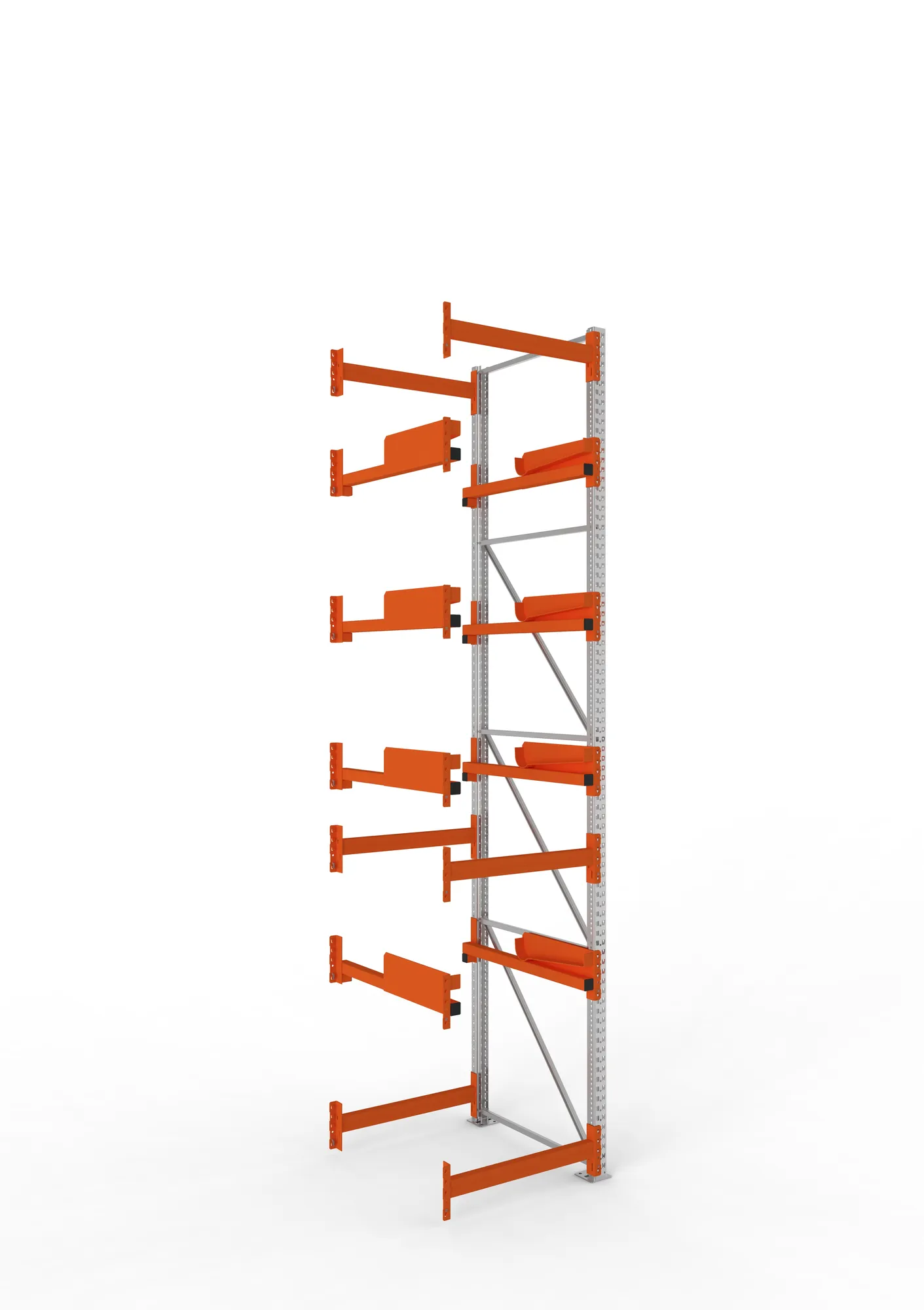 META MULTIPAL | Kabeltrommelregal | Anbauregal | 4400 x 900 x 1100 mm | Feldlast 5500 kg | 4 Ebenen | Typ 2 | verzinkt