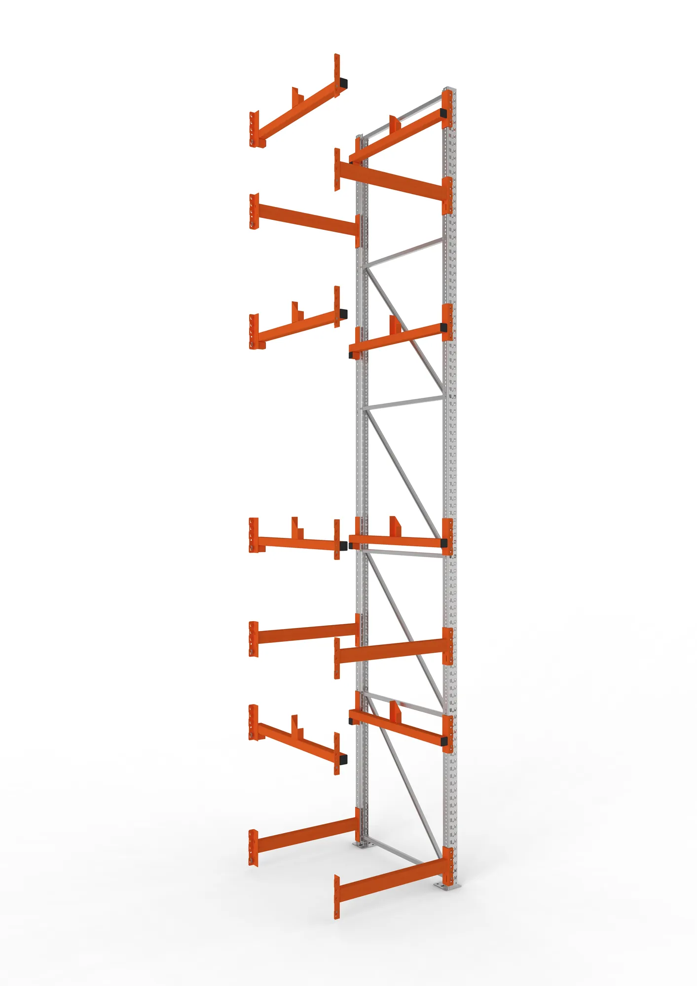 META MULTIPAL | Kabeltrommelregal | Anbauregal | 5500 x 900 x 1100 mm | Feldlast 5500 kg | 2 Ebenen | Typ 1 | verzinkt