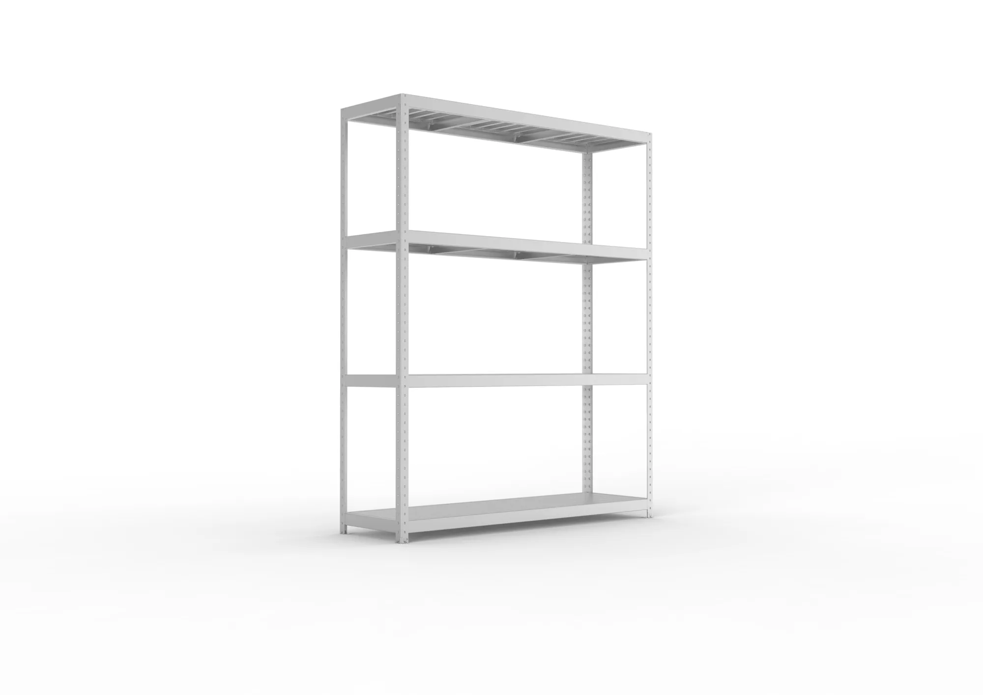 META SPEED-RACK Weitspannregal | Komplettregal | 2470 x 2000 x 600 mm | Fachlast 500 kg | Stahlpaneelböden | 4 Ebenen
