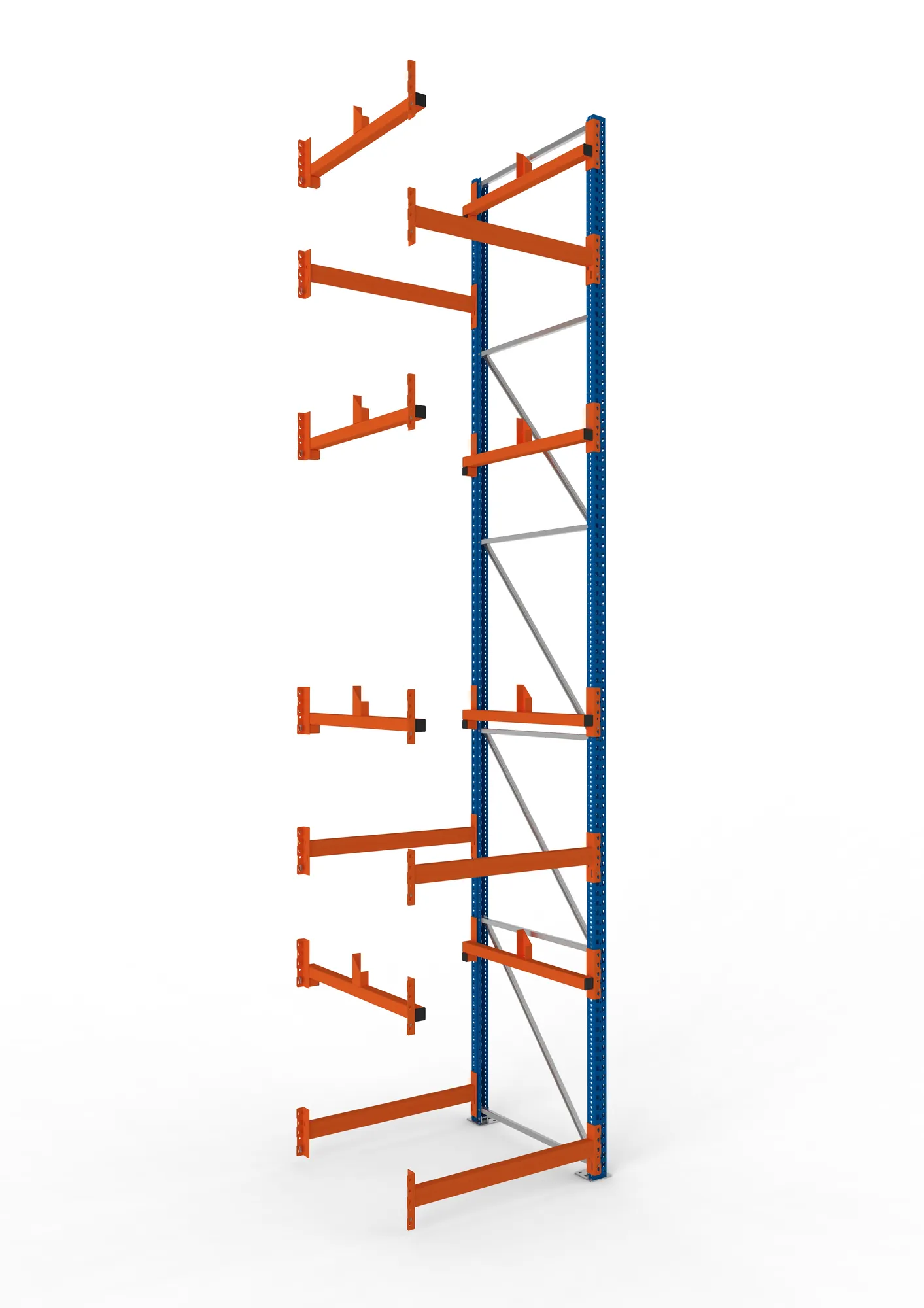 META MULTIPAL | Kabeltrommelregal | Anbauregal | 5500 x 1100 x 1100 mm | Feldlast 5500 kg | 2 Ebenen | Typ 1 | RAL 5010