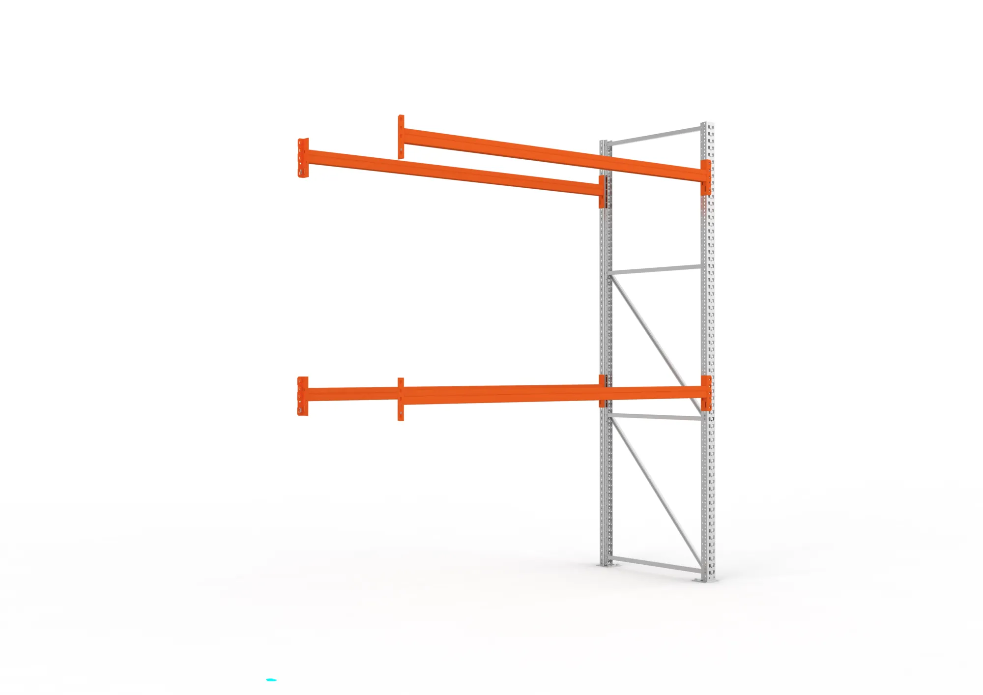 META MULTIPAL | Palettenregal | Anbauregal | 3300 x 2700 x 1100 mm | Fachlast 480 kg | 3 Ebenen | 9 Paletten | verzinkt